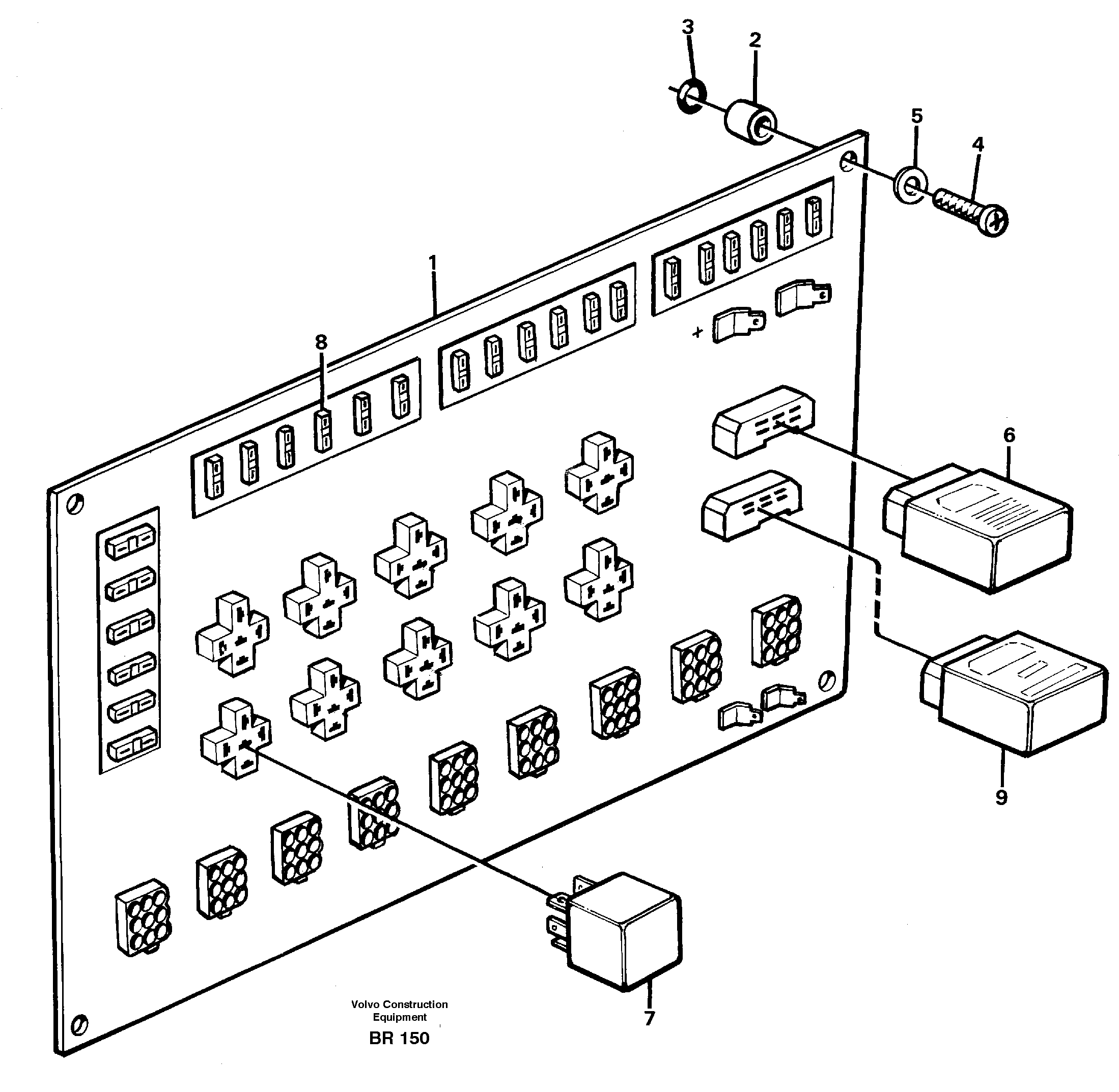 Схема запчастей Volvo A40 - 45700 Electrical distribution box A40 SER NO 1201-, SER NO USA 60101-