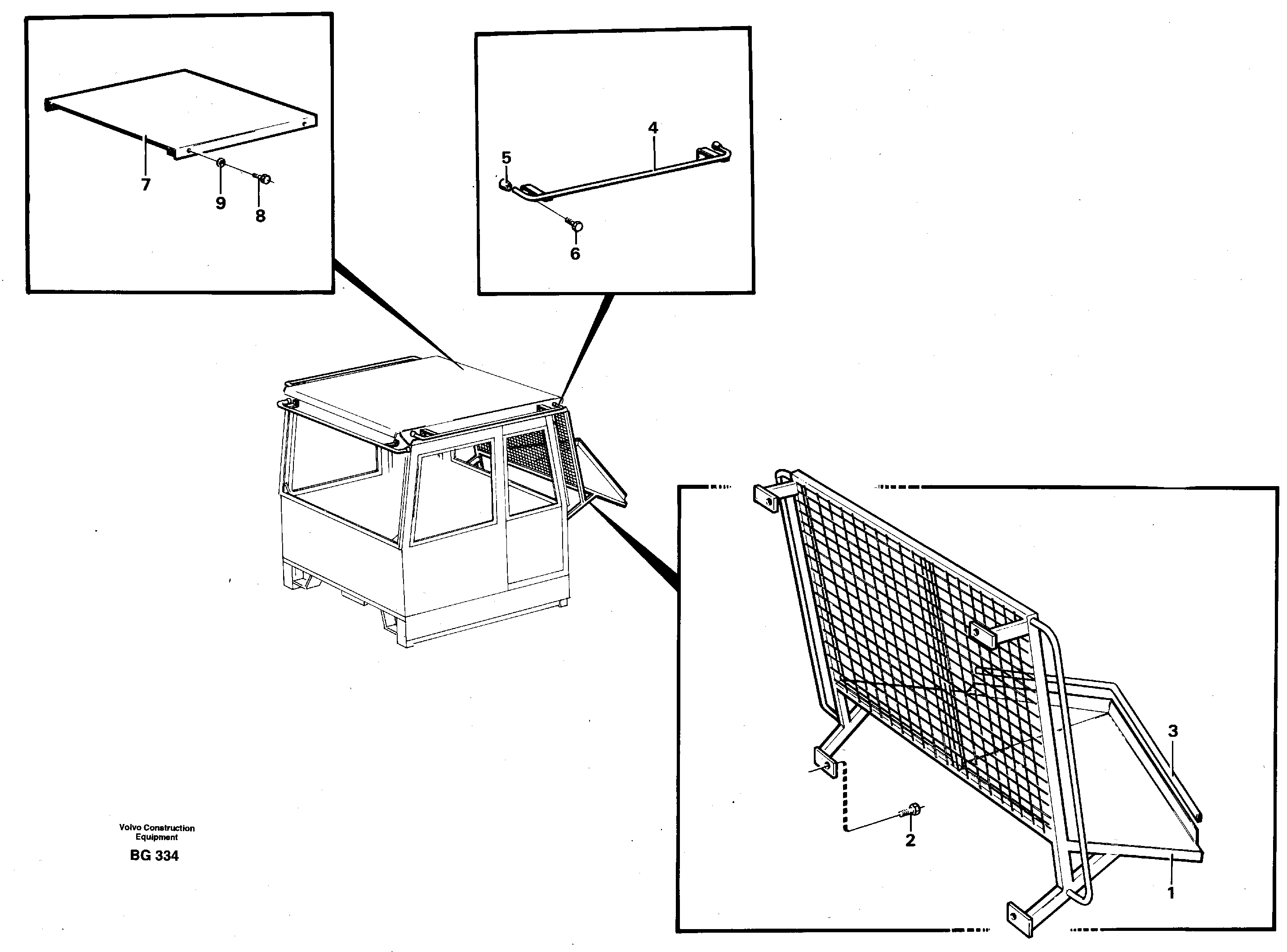 Схема запчастей Volvo A40 - 36485 Protecting roof, protective grating A40 VOLVO BM VOLVO BM A40 SER NO - 1151/- 60026
