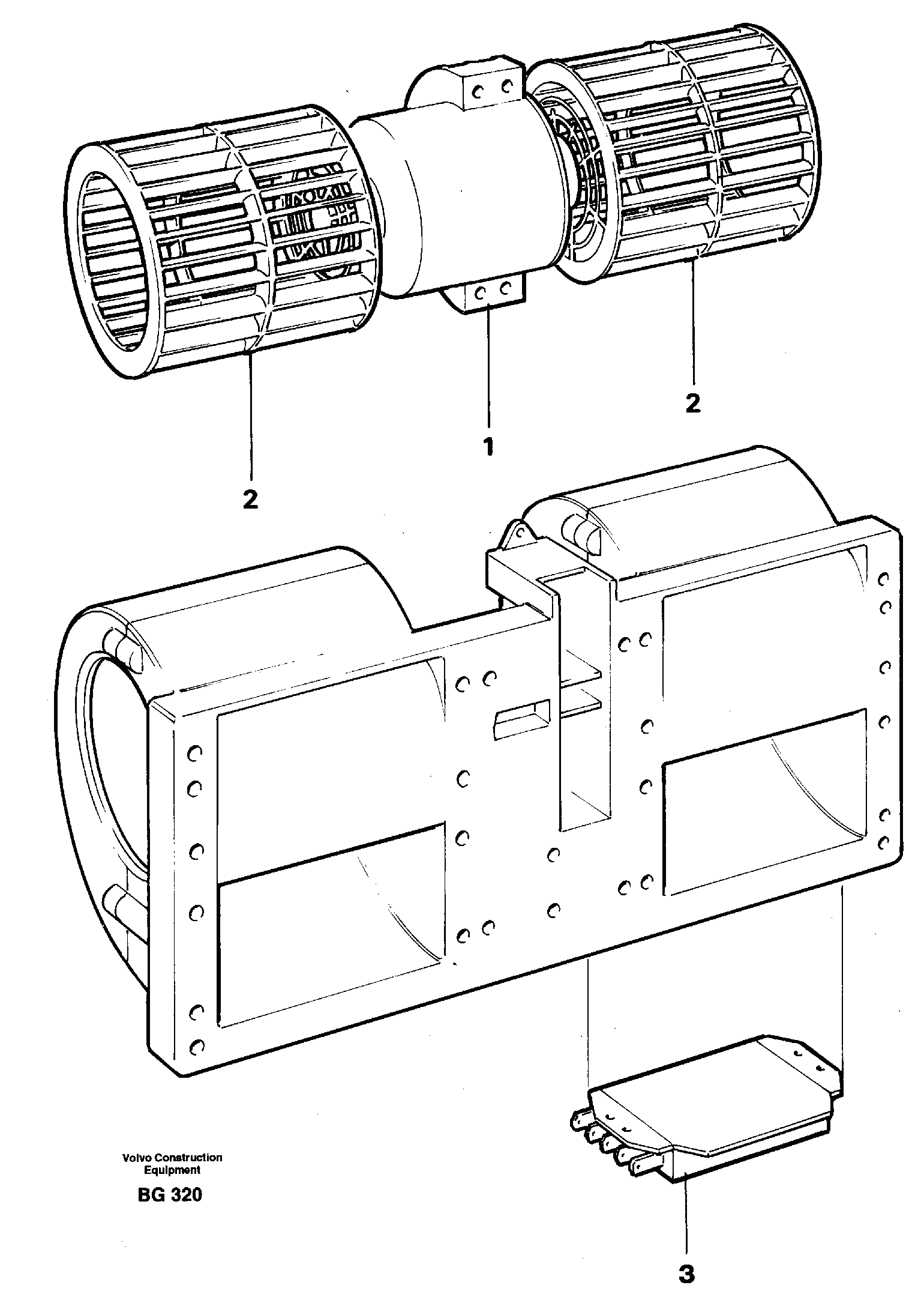 Схема запчастей Volvo A40 - 28939 Fan A40 VOLVO BM VOLVO BM A40 SER NO - 1151/- 60026