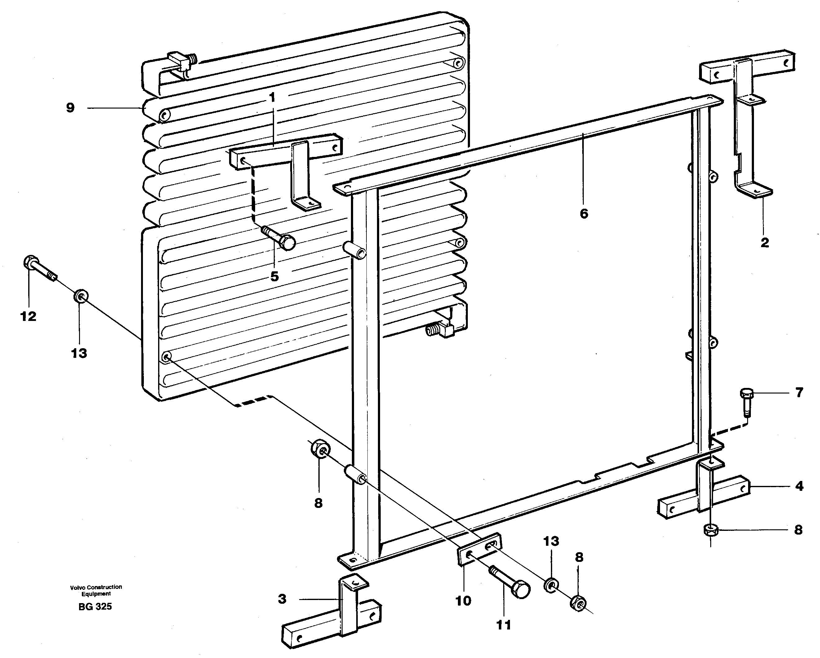 Схема запчастей Volvo A40 - 85125 Condenser device air conditioning A40 VOLVO BM VOLVO BM A40 SER NO - 1151/- 60026
