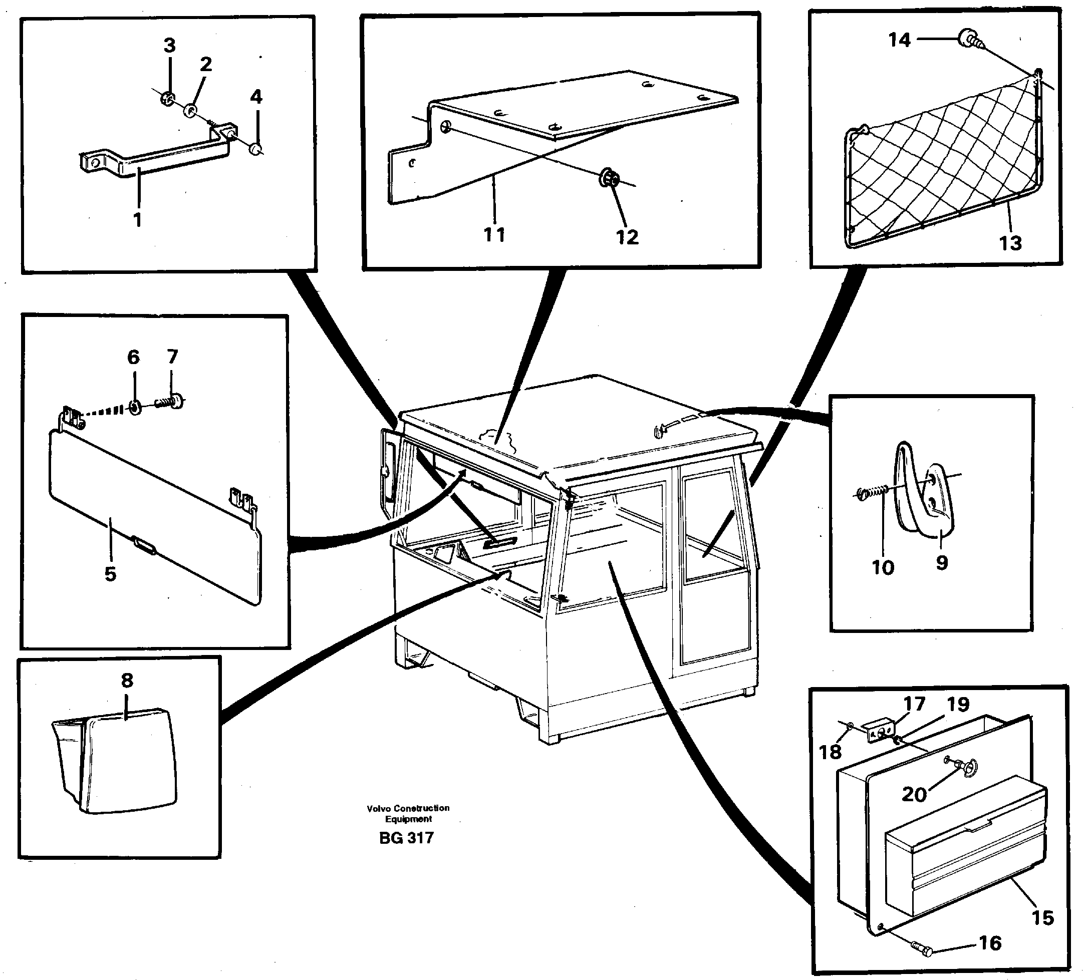 Схема запчастей Volvo A40 - 87288 Interior equipment, cab A40 VOLVO BM VOLVO BM A40 SER NO - 1151/- 60026