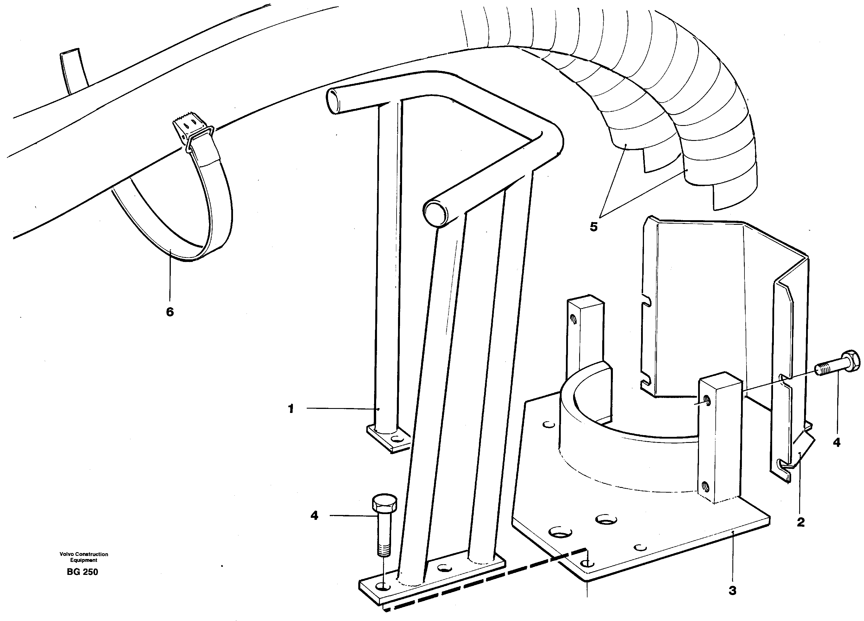 Схема запчастей Volvo A40 - 31470 Hose protector, load unit A40 VOLVO BM VOLVO BM A40 SER NO - 1151/- 60026