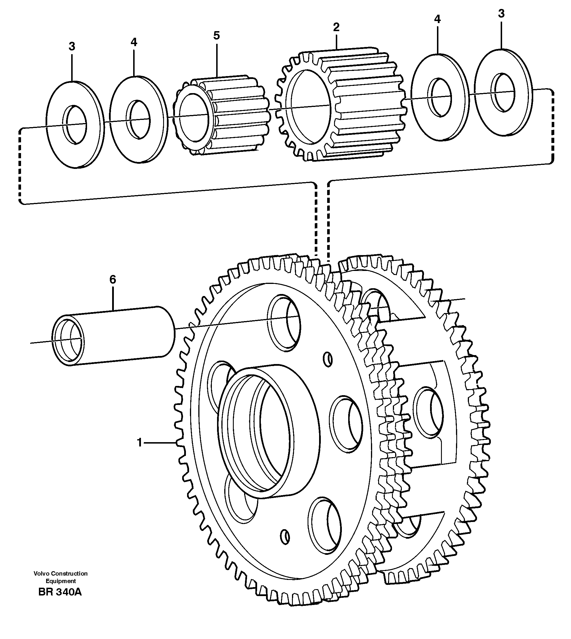 Схема запчастей Volvo A40 - 22121 Planet kit, stage 3 A40 SER NO 1201-, SER NO USA 60101-