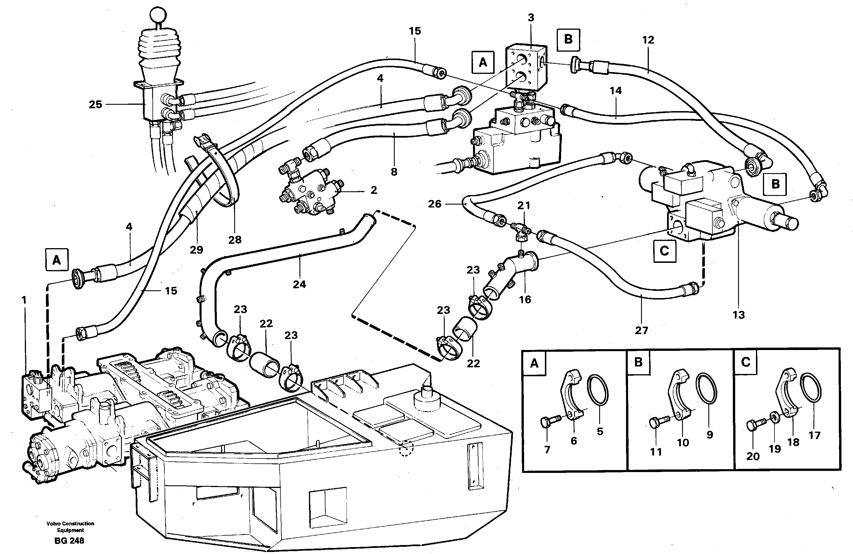 Схема запчастей Volvo A40 - 51550 Tipping system, motor unit A40 VOLVO BM VOLVO BM A40 SER NO - 1151/- 60026
