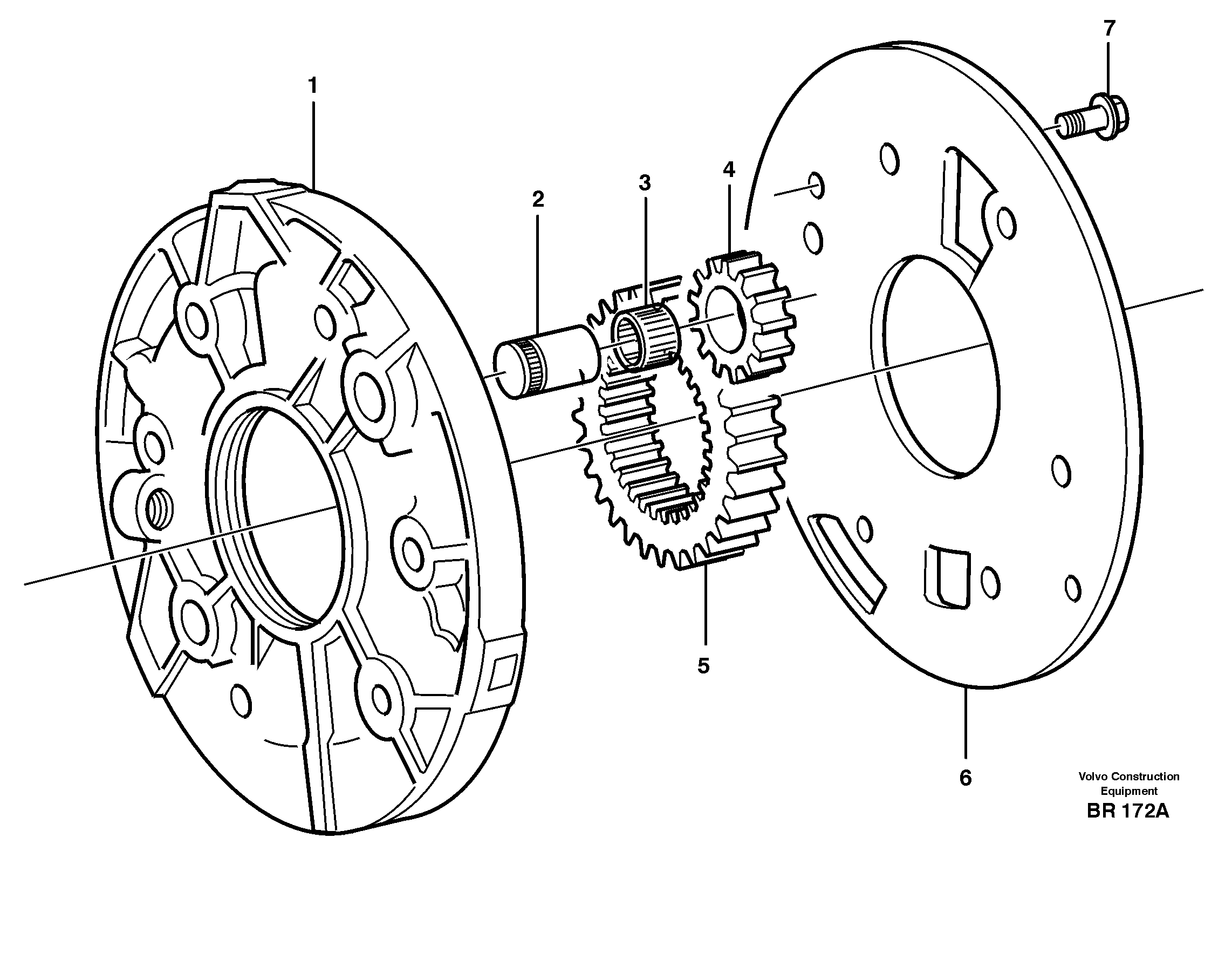 Схема запчастей Volvo A40 - 24411 Насос масляный A40 SER NO 1201-, SER NO USA 60101-