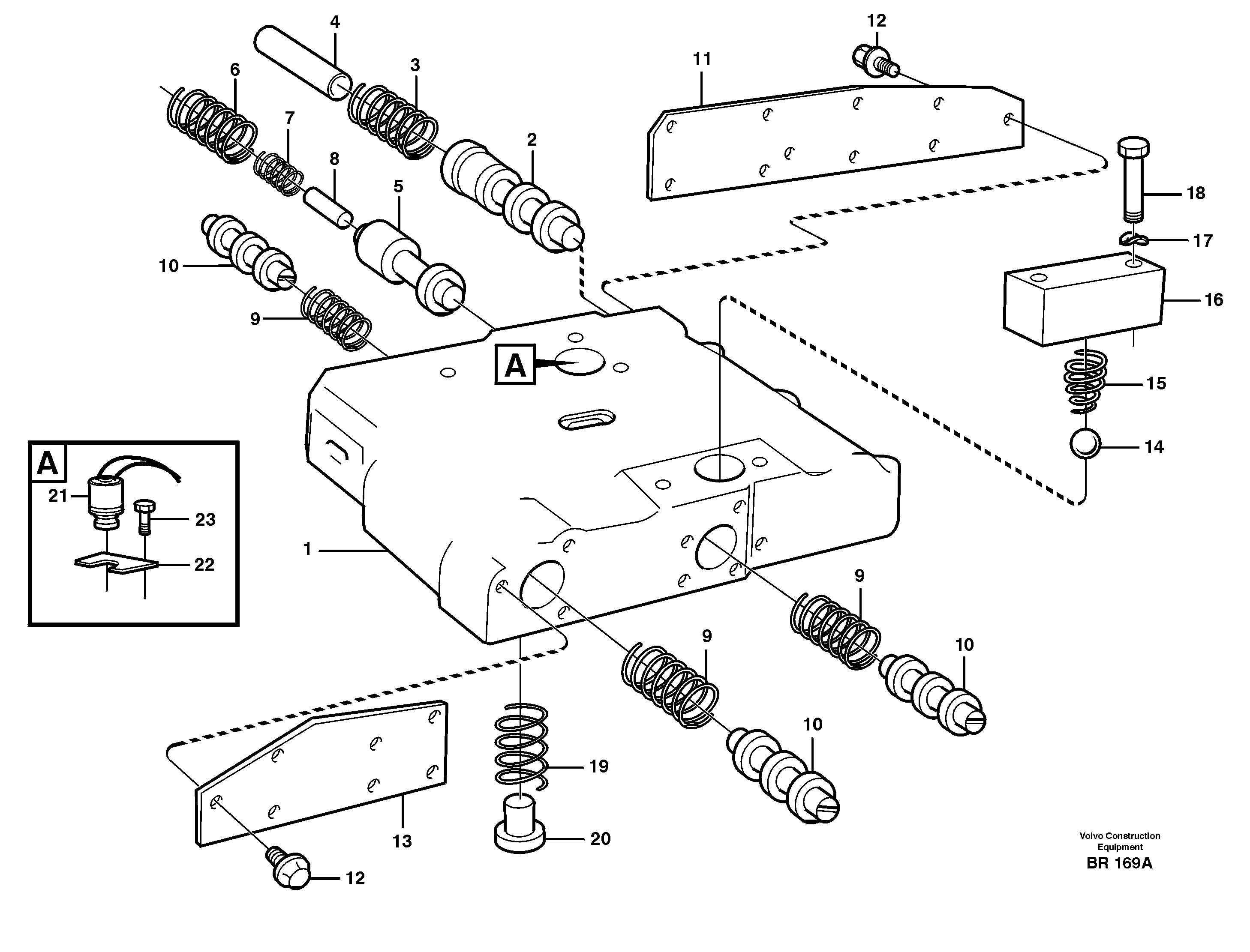 Схема запчастей Volvo A40 - 35235 Main pressure valve A40 SER NO 1201-, SER NO USA 60101-