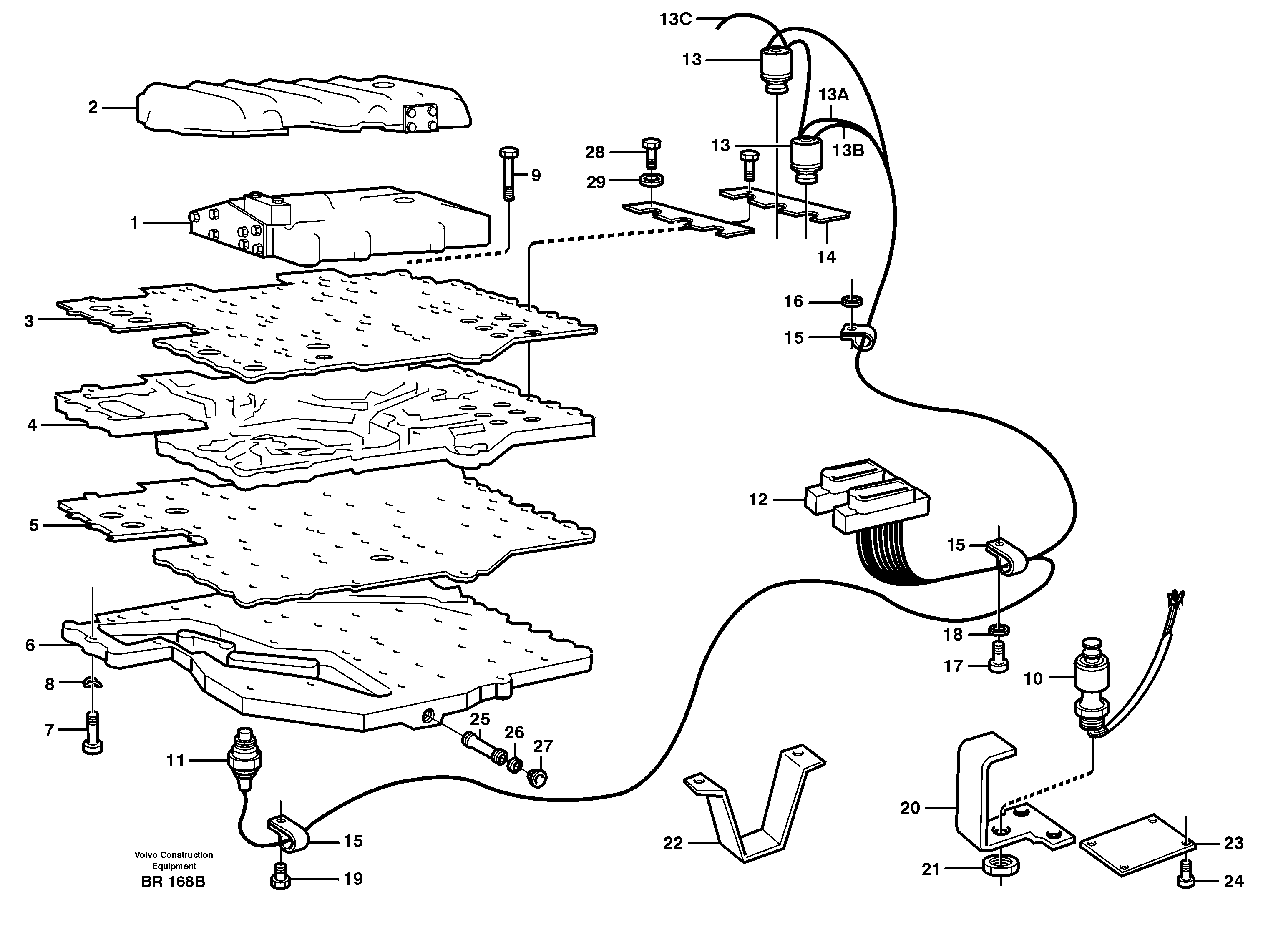 Схема запчастей Volvo A40 - 56985 Система управления A40 SER NO 1201-, SER NO USA 60101-