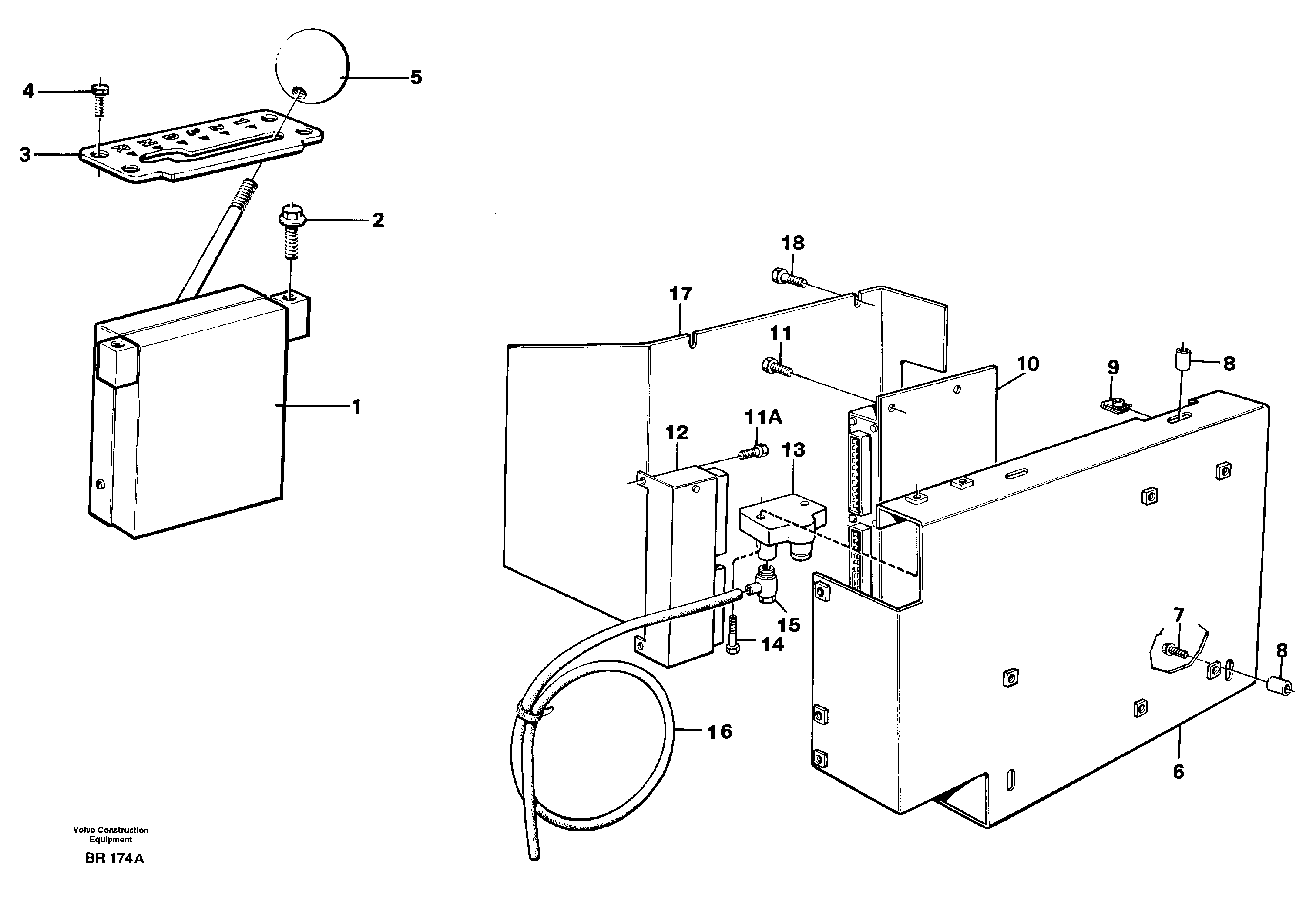 Схема запчастей Volvo A40 - 61953 Control system, gear selector A40 SER NO 1201-, SER NO USA 60101-