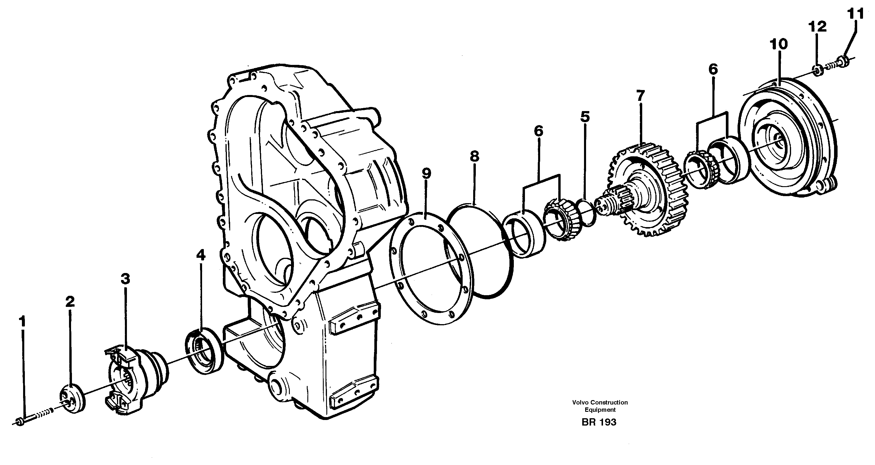 Схема запчастей Volvo A40 - 24419 Lower shaft A40 SER NO 1201-, SER NO USA 60101-