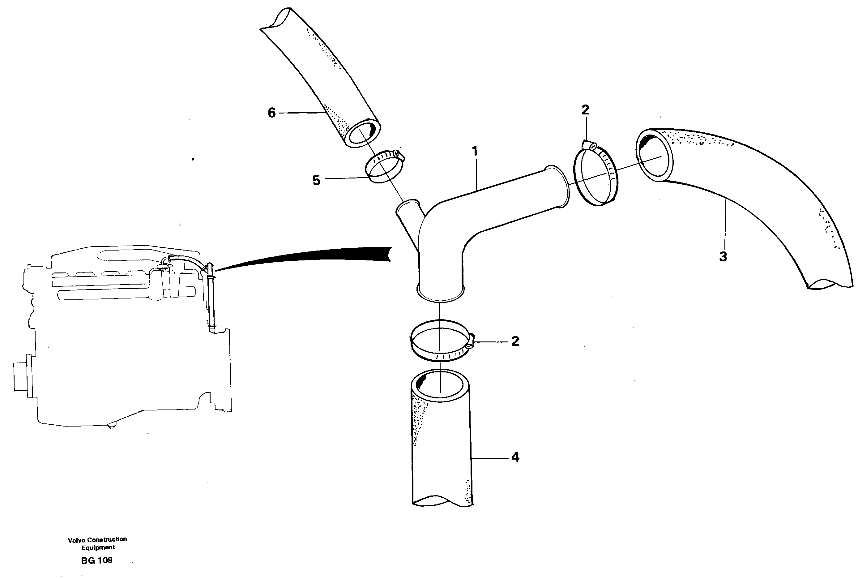 Схема запчастей Volvo A40 - 86140 Crankcase ventilation A40 VOLVO BM VOLVO BM A40 SER NO - 1151/- 60026