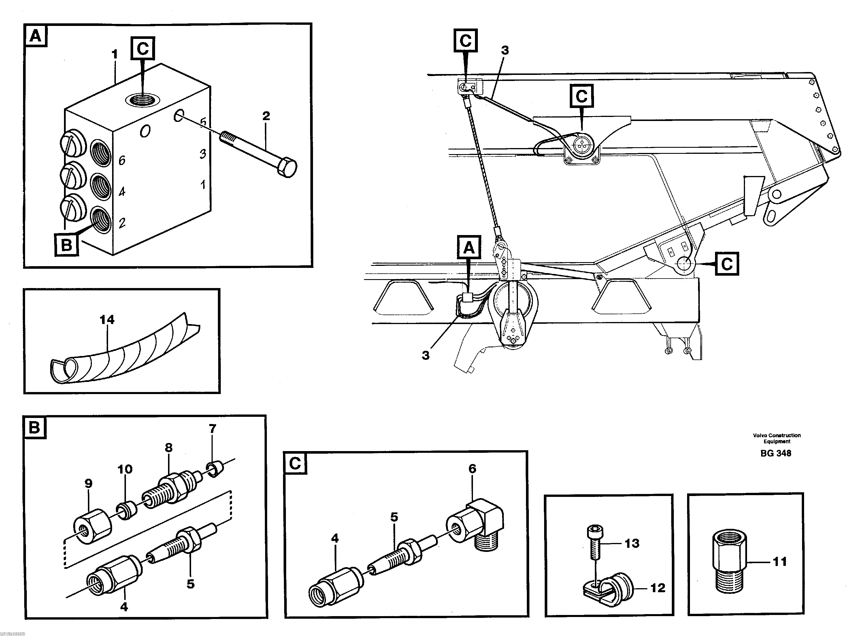 Схема запчастей Volvo A40 - 71622 Central lubrication A40 VOLVO BM VOLVO BM A40 SER NO - 1151/- 60026