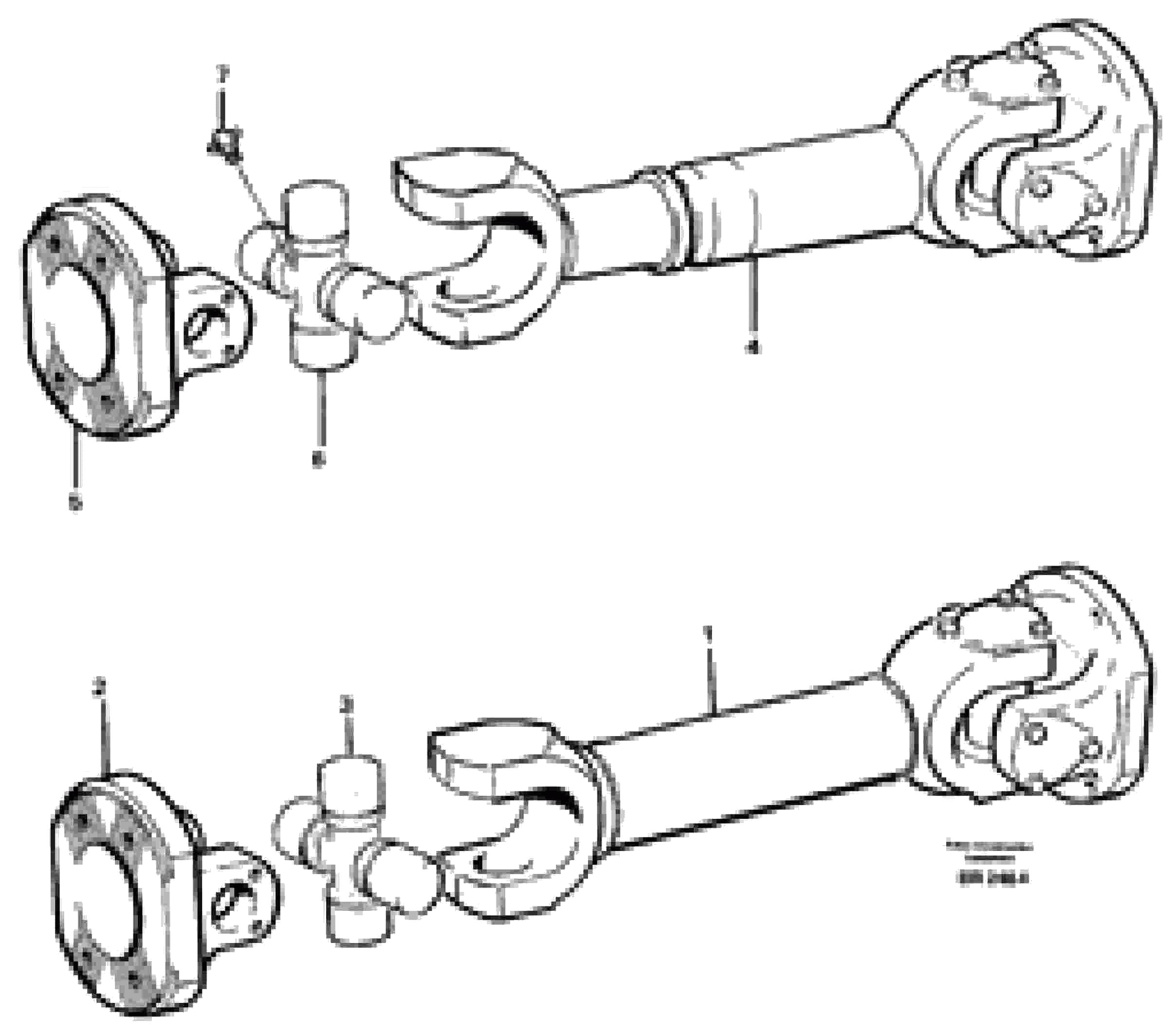 Схема запчастей Volvo A40 - 24665 Вал карданный A40 SER NO 1201-, SER NO USA 60101-