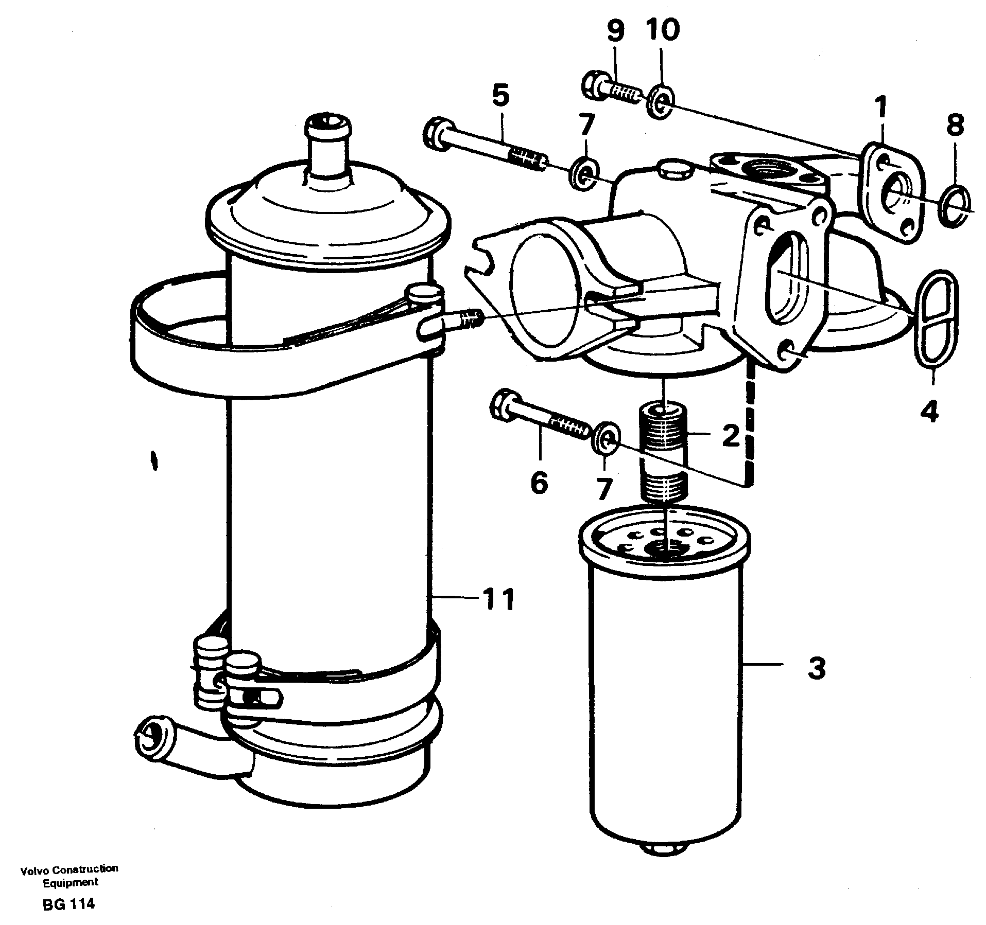 Схема запчастей Volvo A40 - 21311 Фильтр масляный A40 VOLVO BM VOLVO BM A40 SER NO - 1151/- 60026