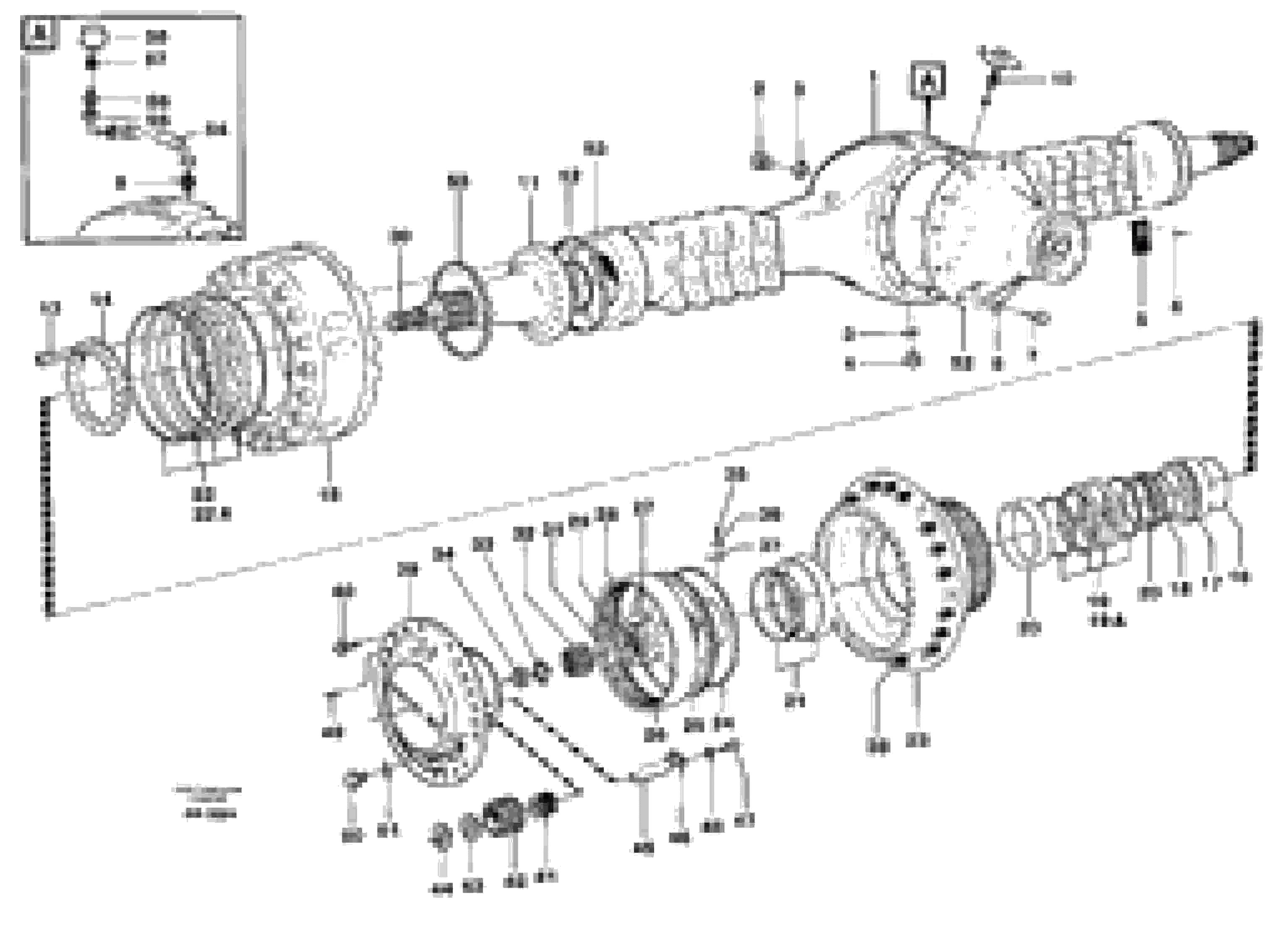 Схема запчастей Volvo A40 - 87067 Planetary axle, motor unit A40 SER NO 1201-, SER NO USA 60101-
