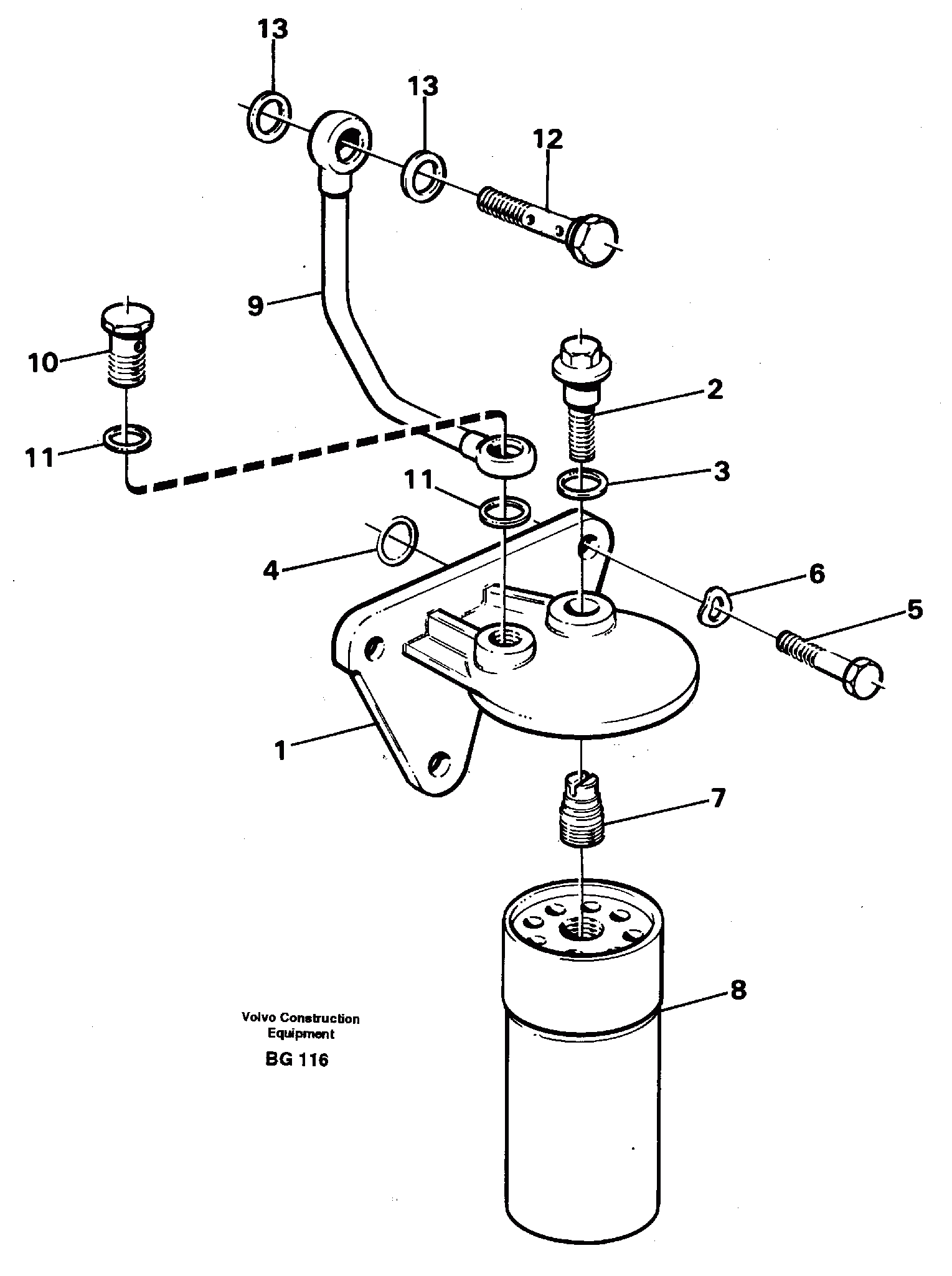 Схема запчастей Volvo A40 - 22426 Oil filter by pass A40 VOLVO BM VOLVO BM A40 SER NO - 1151/- 60026