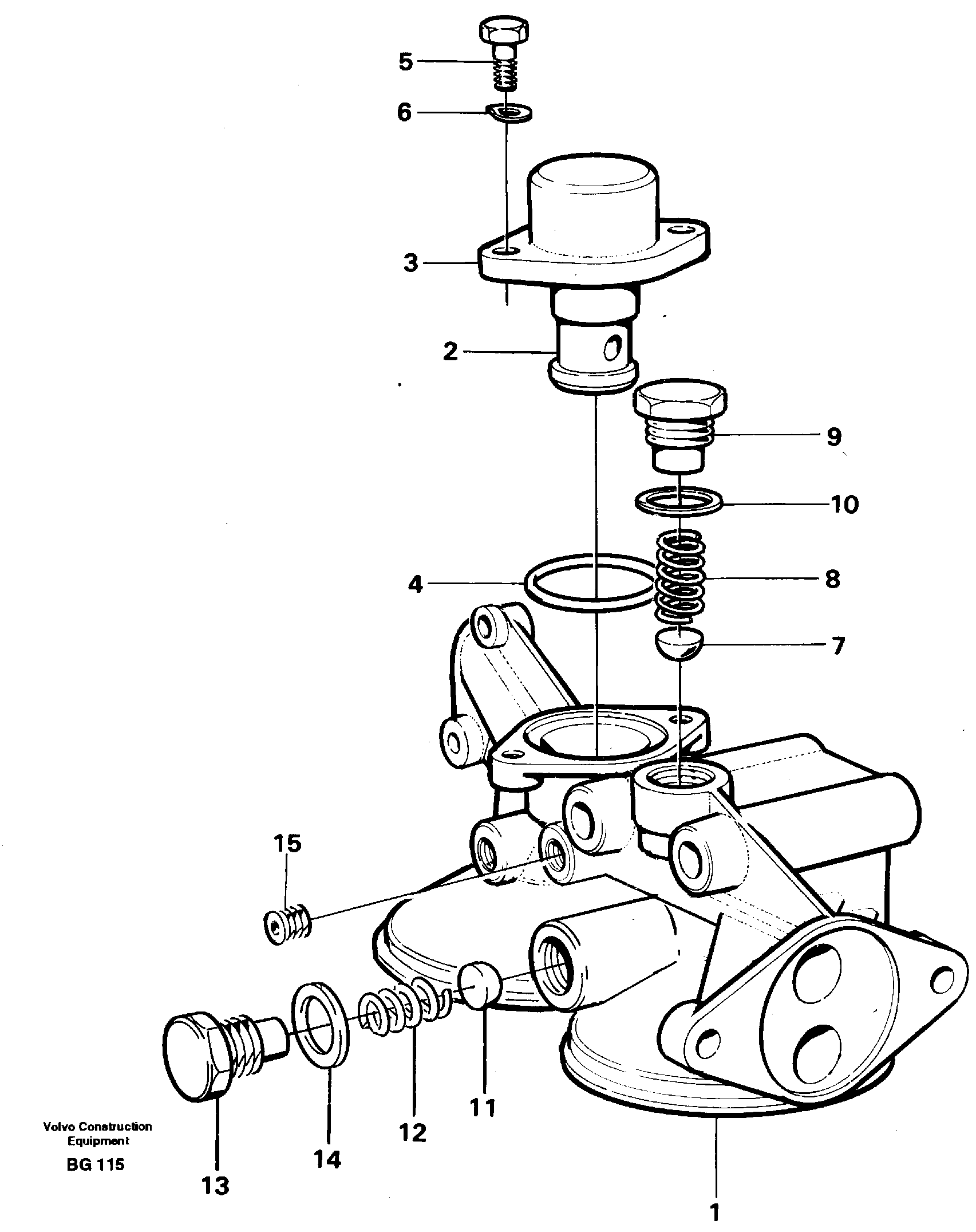 Схема запчастей Volvo A40 - 57069 Oil filter housing A40 VOLVO BM VOLVO BM A40 SER NO - 1151/- 60026