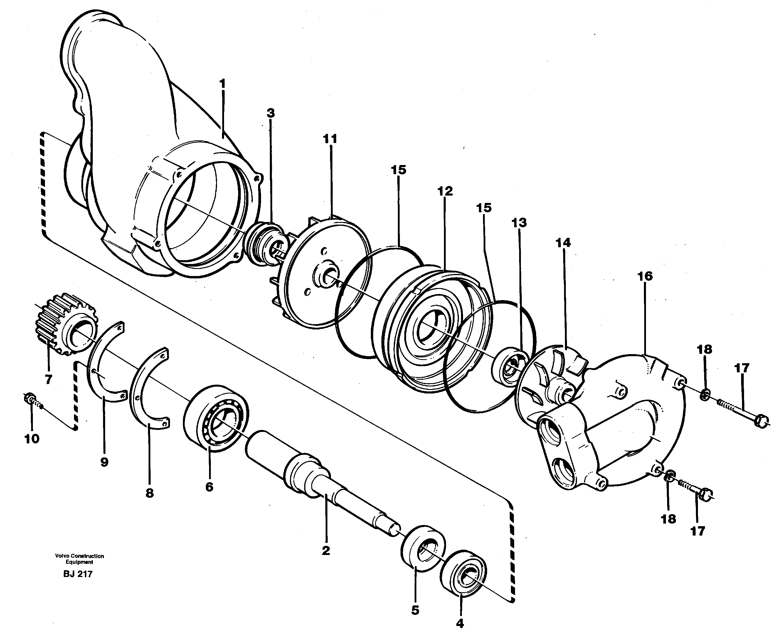 Схема запчастей Volvo A30C - 21928 Водяной насос A30C VOLVO BM VOLVO BM A30C SER NO - 2320/- 2275, USA