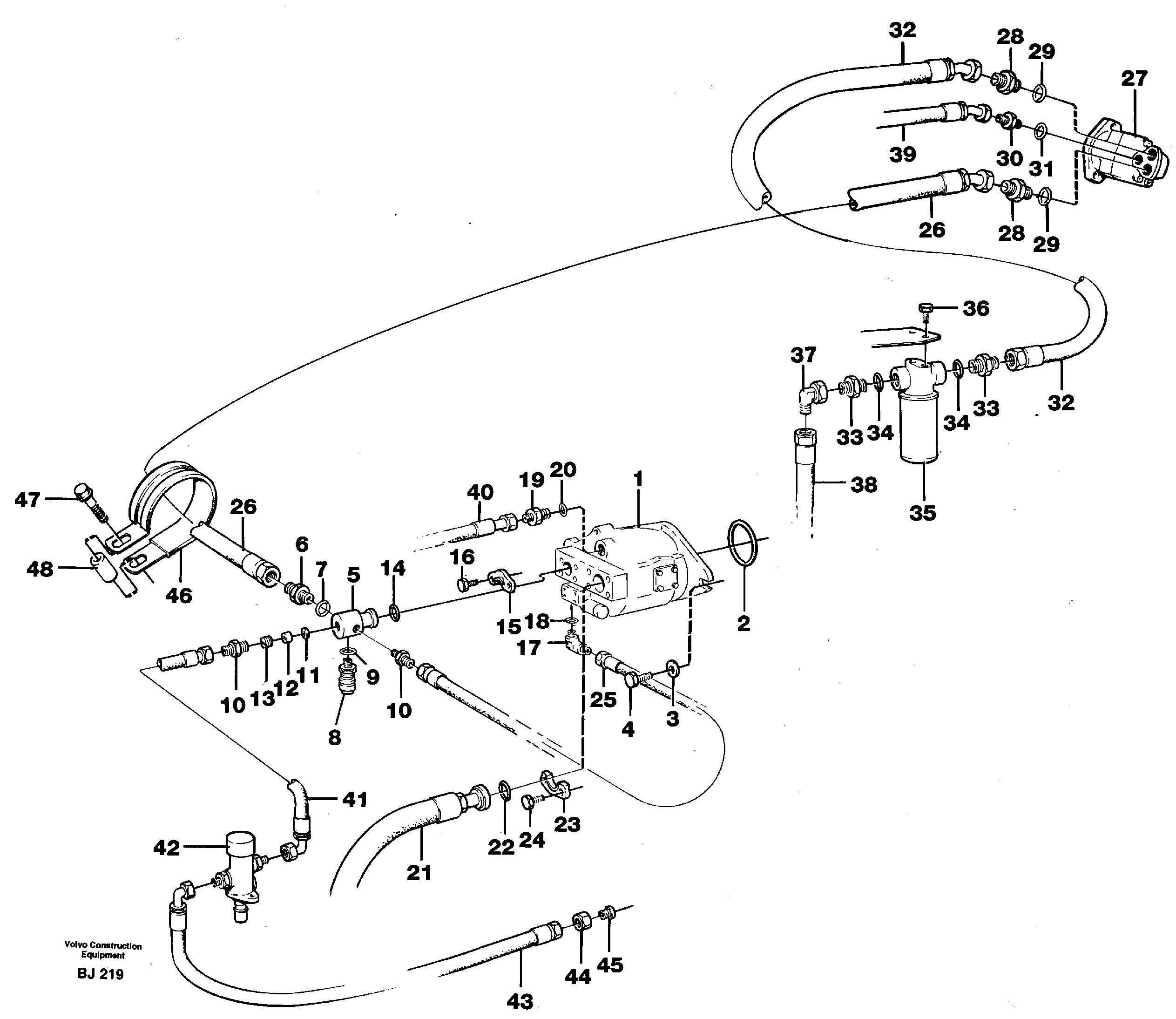 Схема запчастей Volvo A30C - 92665 Fan drive A30C VOLVO BM VOLVO BM A30C SER NO - 2320/- 2275, USA
