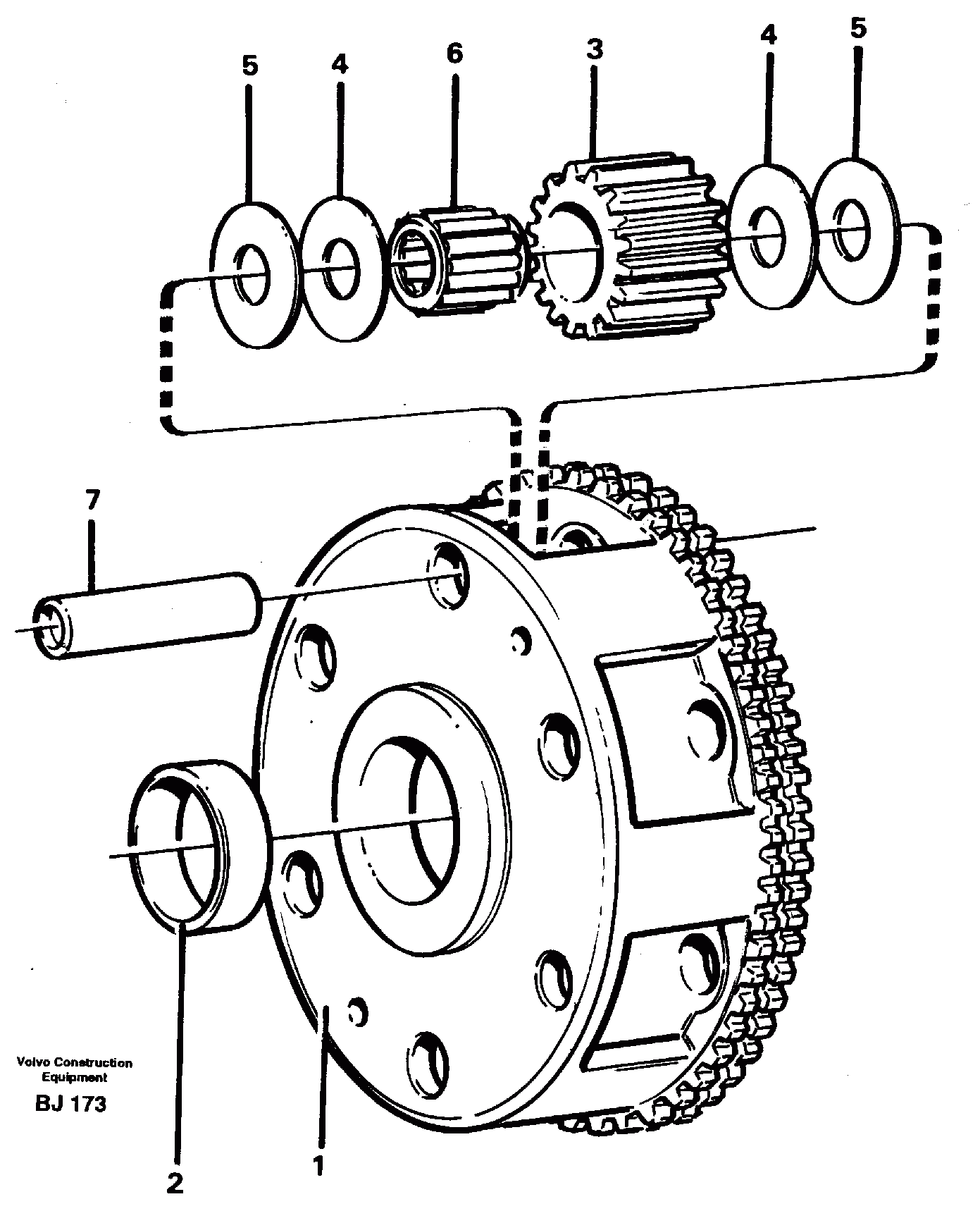 Схема запчастей Volvo A30C - 11262 Planet kit, stage 2 A30C VOLVO BM VOLVO BM A30C SER NO - 2320/- 2275, USA