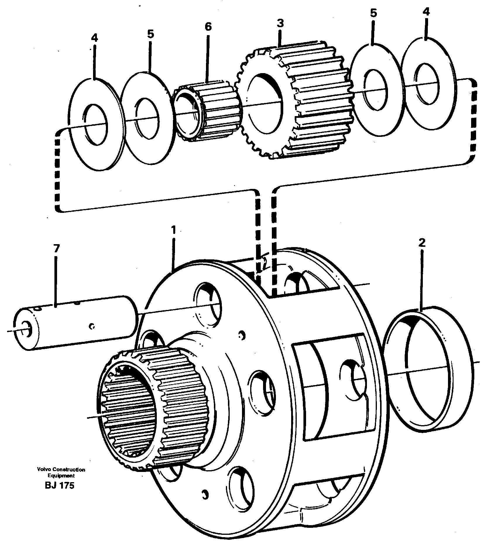 Схема запчастей Volvo A30C - 14370 Planet kit, stage 4 A30C VOLVO BM VOLVO BM A30C SER NO - 2320/- 2275, USA