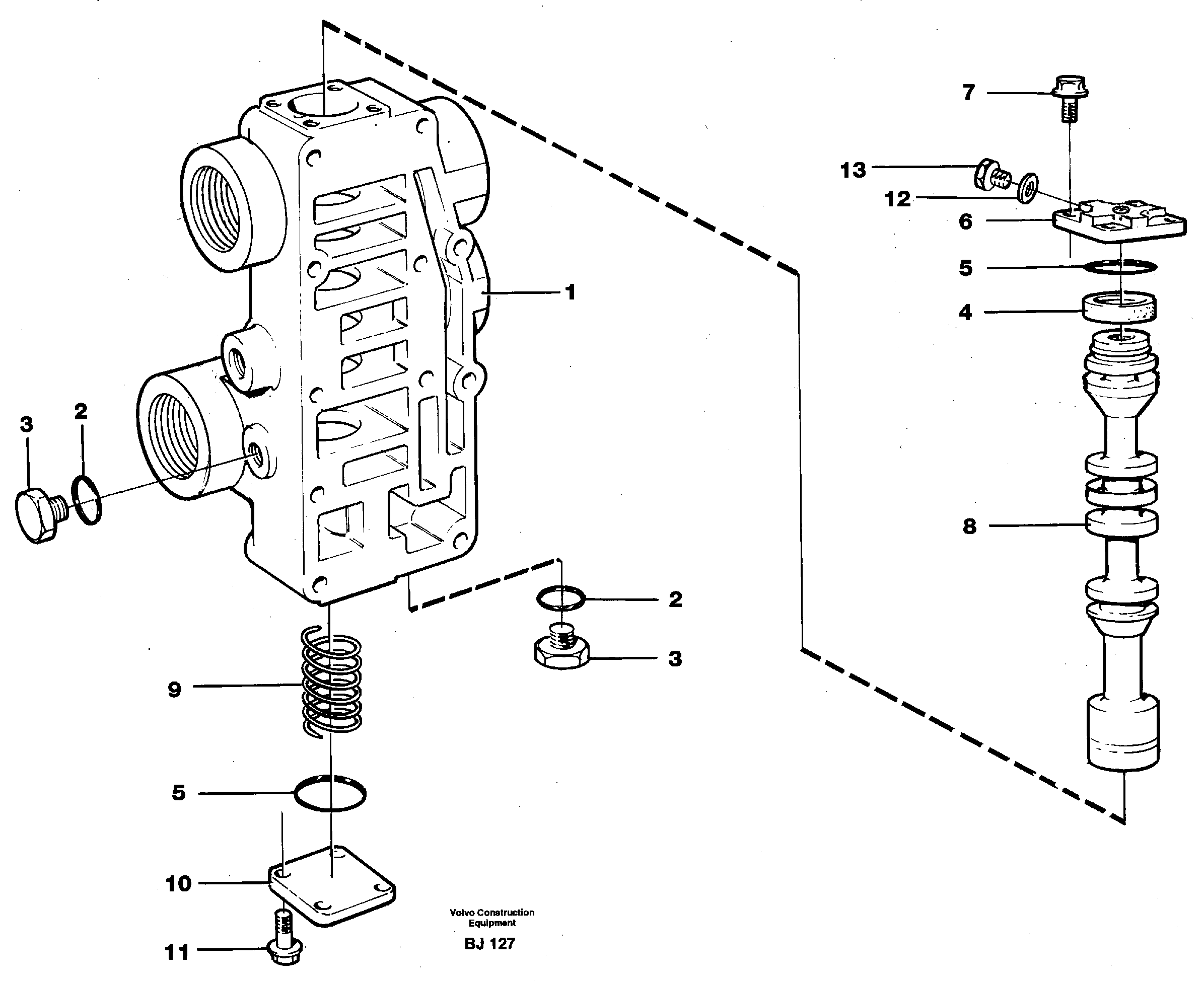 Схема запчастей Volvo A30C - 5796 Клапан ретардера (тормоза-замедлителя) A30C VOLVO BM VOLVO BM A30C SER NO - 2320/- 2275, USA