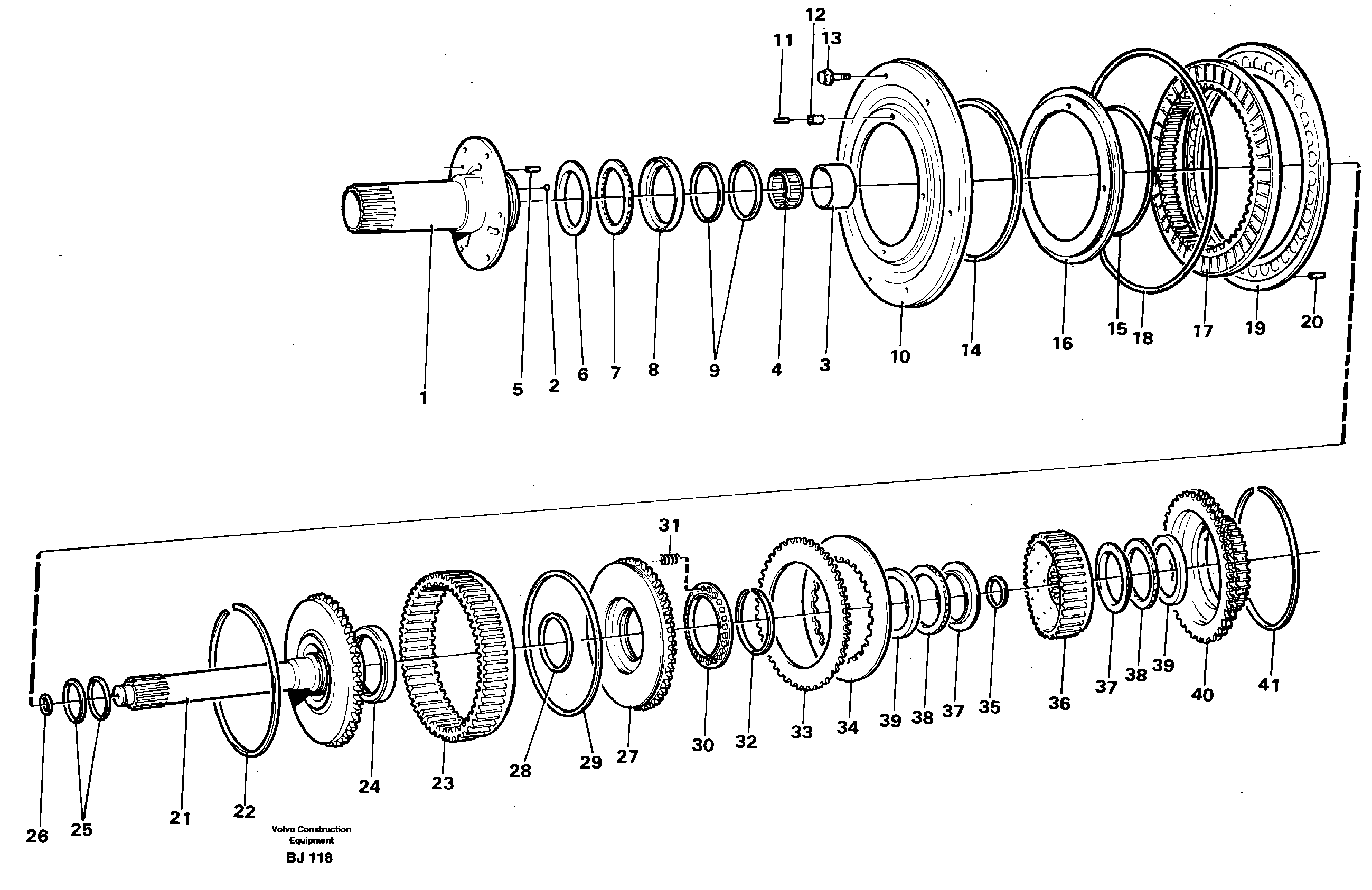 Схема запчастей Volvo A30C - 74226 Ретардер (тормоз-замедлитель) и муфта A30C VOLVO BM VOLVO BM A30C SER NO - 2320/- 2275, USA