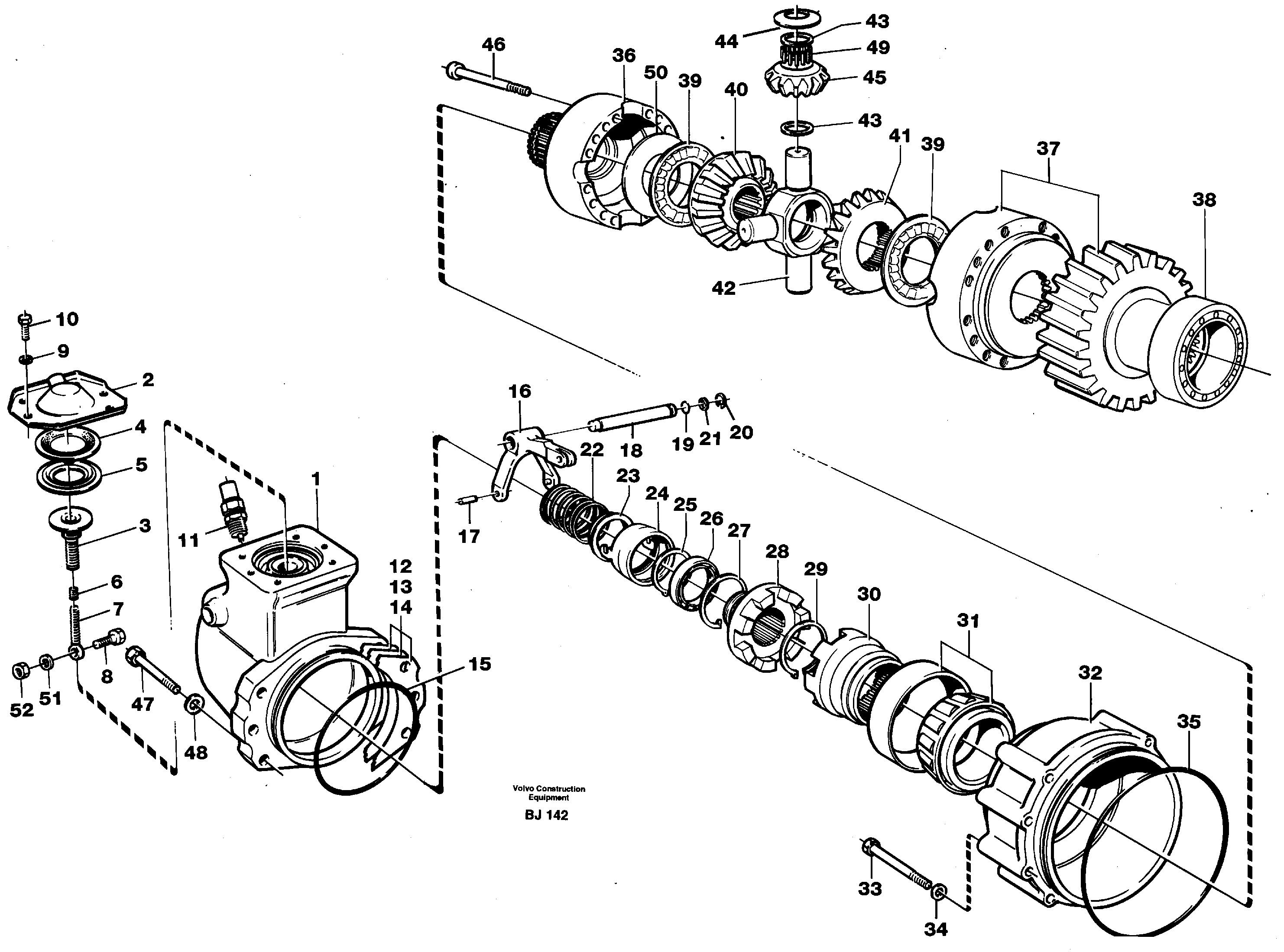 Схема запчастей Volvo A30C - 104022 Differential A30C VOLVO BM VOLVO BM A30C SER NO - 2320/- 2275, USA