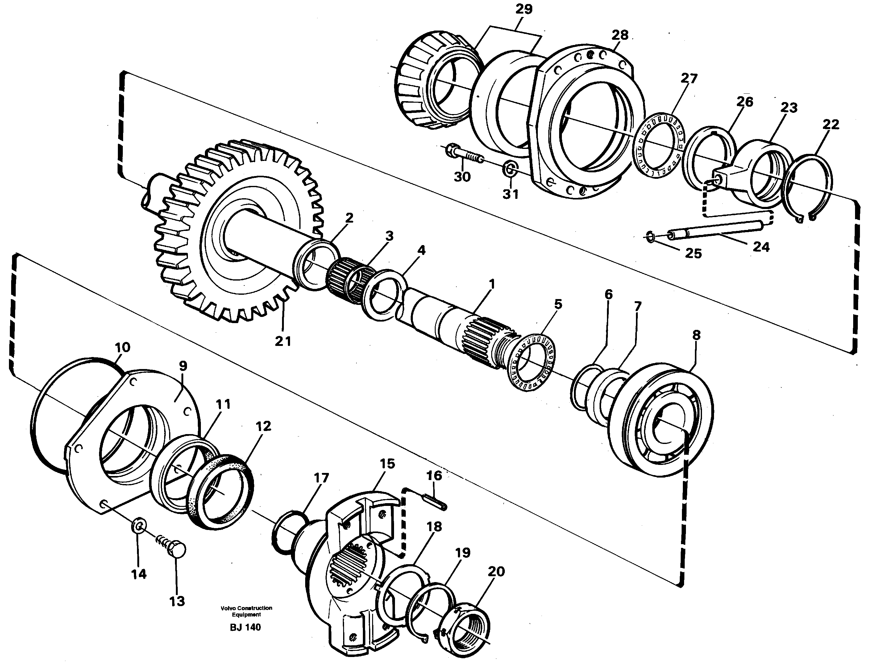 Схема запчастей Volvo A30C - 22726 Вал приводной (ведущий) A30C VOLVO BM VOLVO BM A30C SER NO - 2320/- 2275, USA