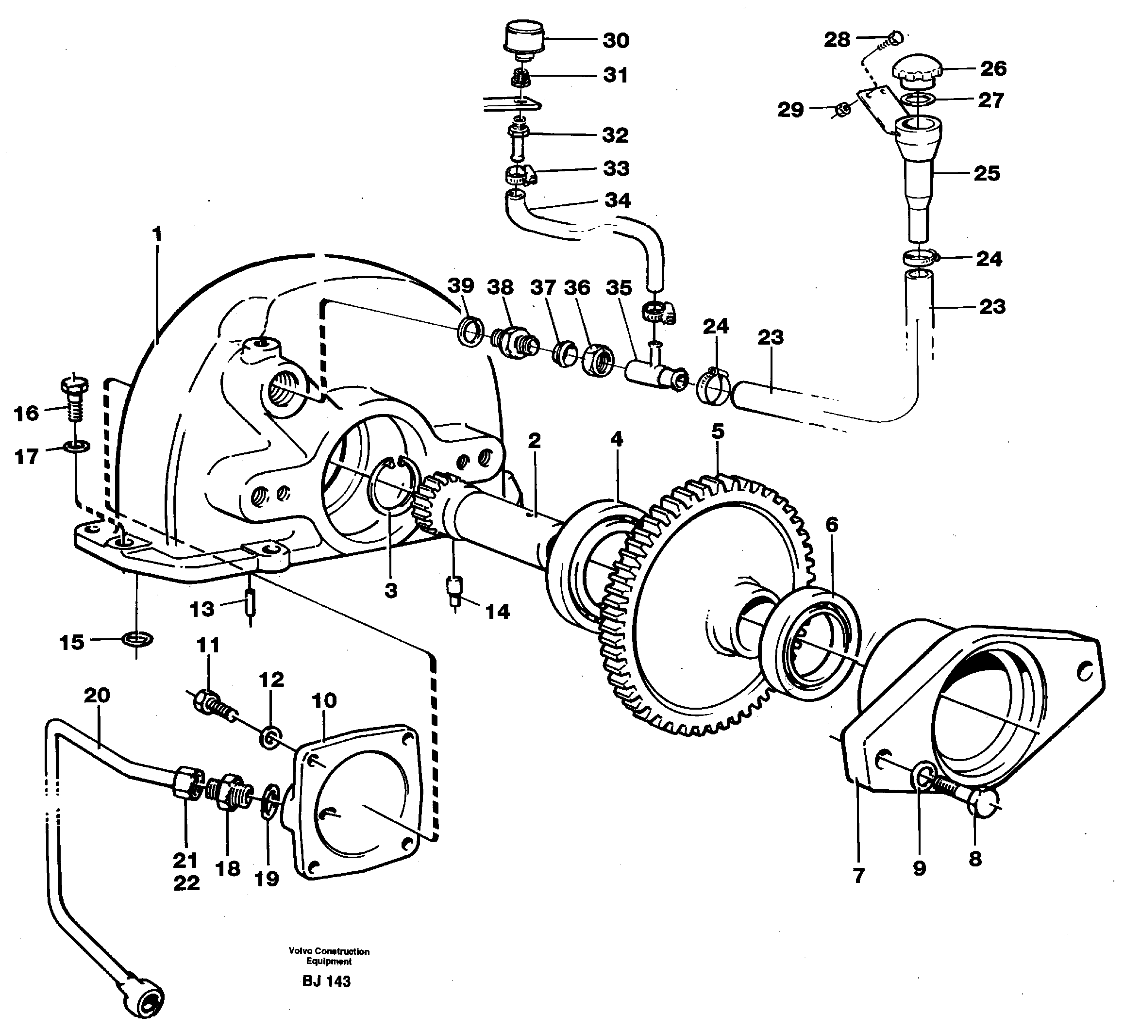 Схема запчастей Volvo A30C - 88296 Pump drive A30C VOLVO BM VOLVO BM A30C SER NO - 2320/- 2275, USA
