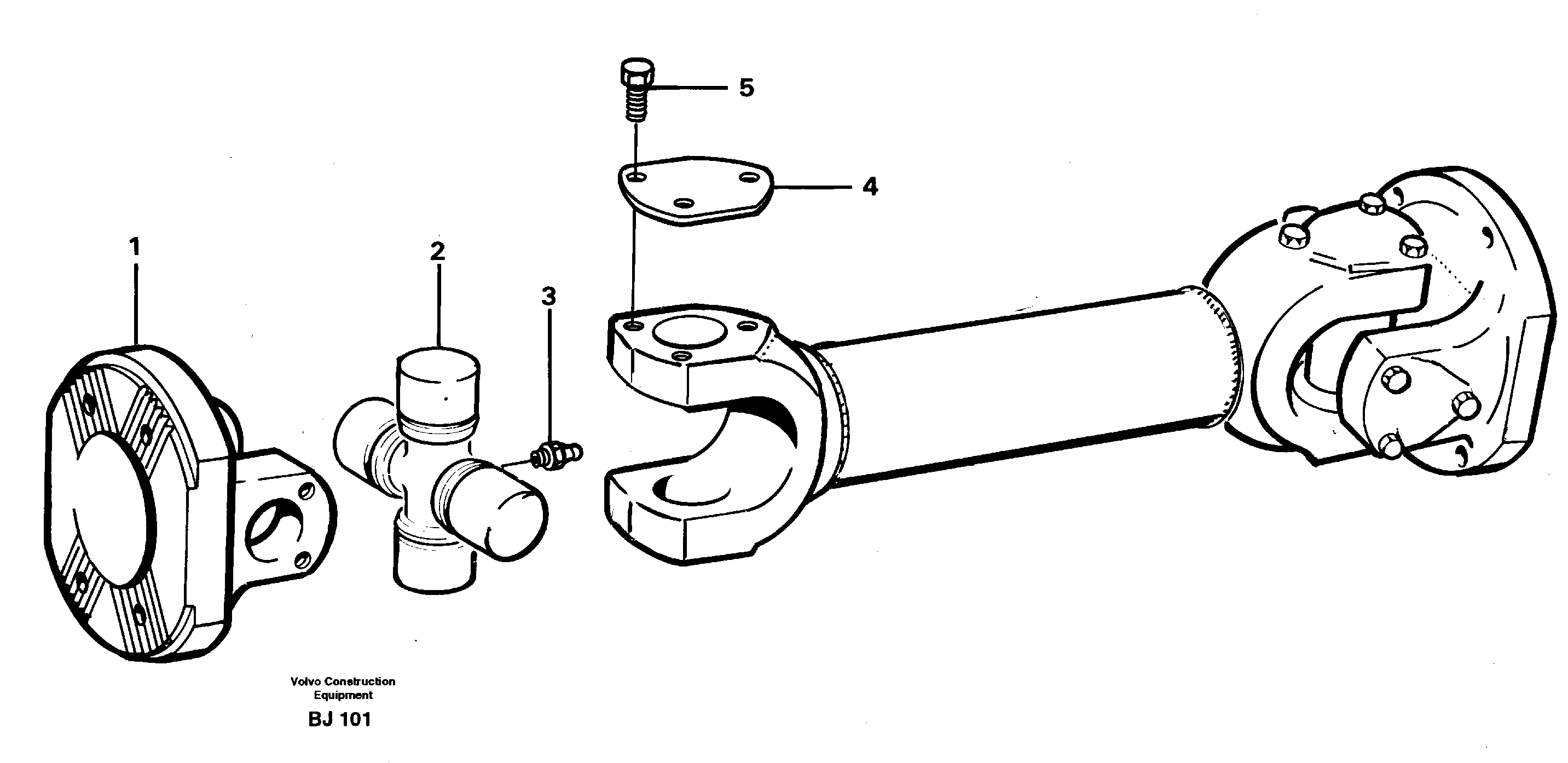 Схема запчастей Volvo A30C - 14374 Вал карданный A30C VOLVO BM VOLVO BM A30C SER NO - 2320/- 2275, USA