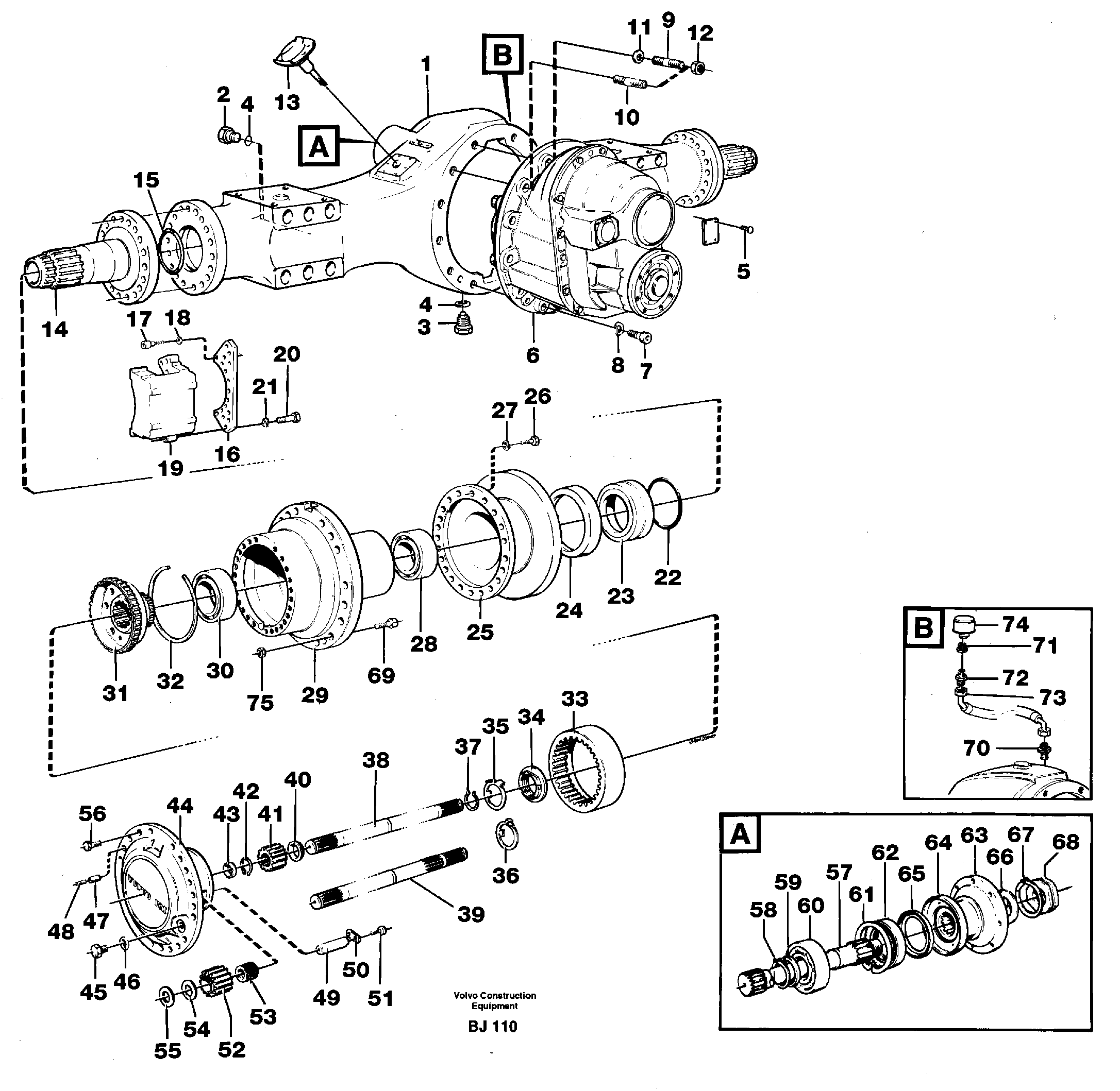 Схема запчастей Volvo A30C - 5798 Planet shaft A30C VOLVO BM VOLVO BM A30C SER NO - 2320/- 2275, USA