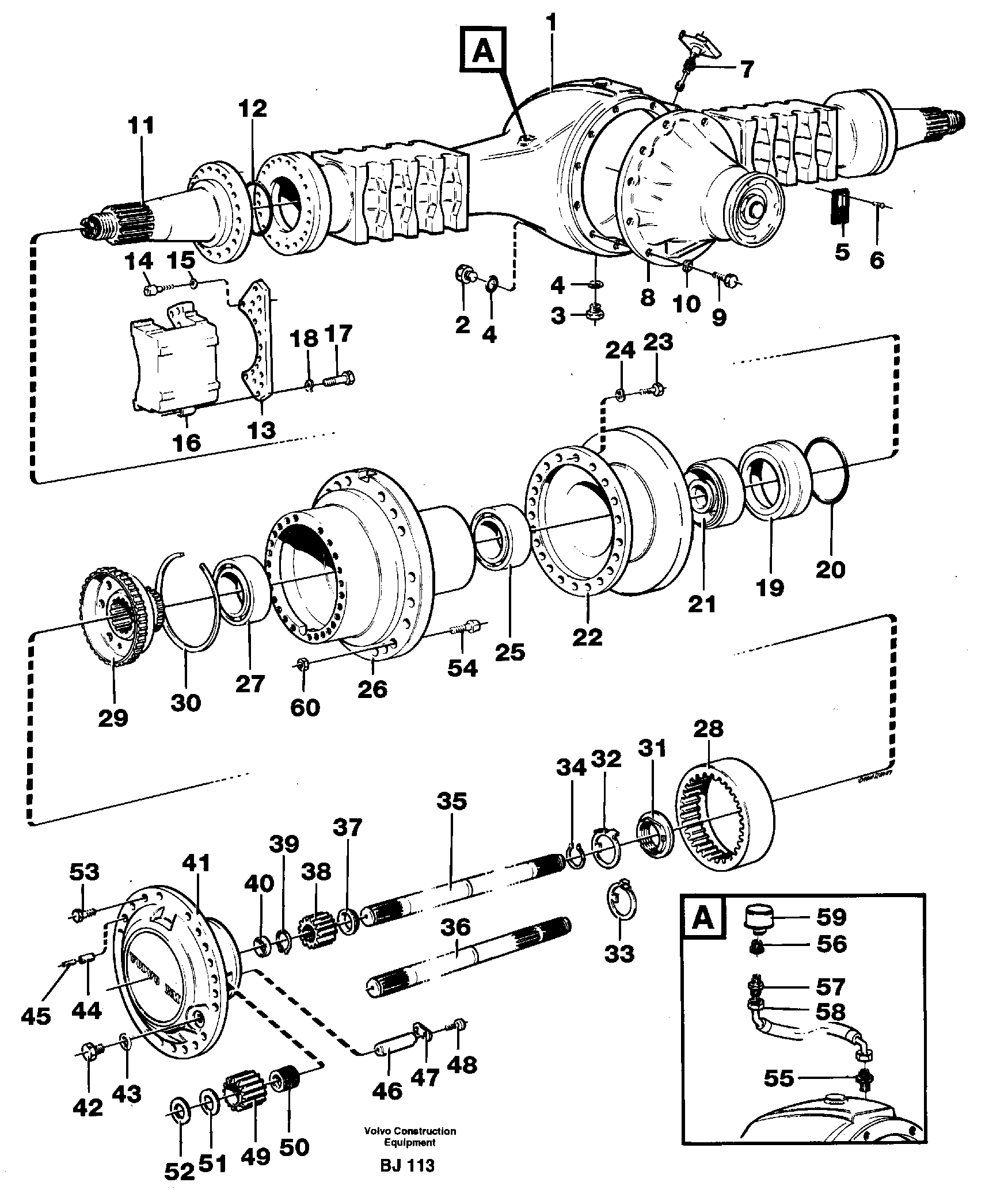 Схема запчастей Volvo A30C - 6491 Planet shaft A30C VOLVO BM VOLVO BM A30C SER NO - 2320/- 2275, USA