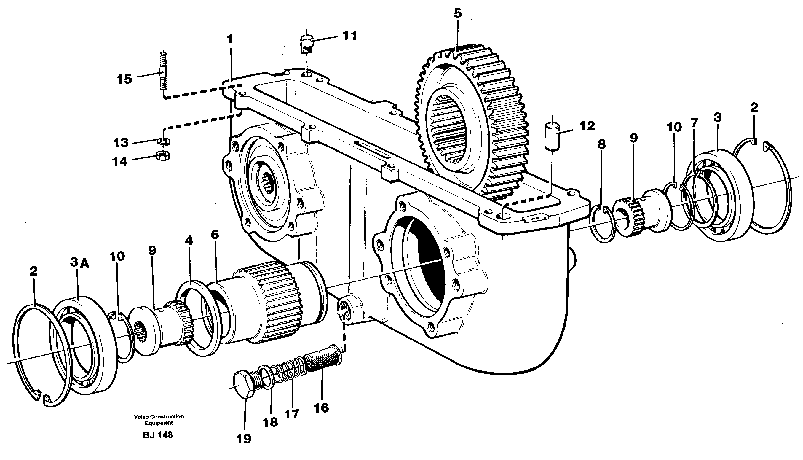 Схема запчастей Volvo A30C - 96808 Pump drive power take off A30C VOLVO BM VOLVO BM A30C SER NO - 2320/- 2275, USA