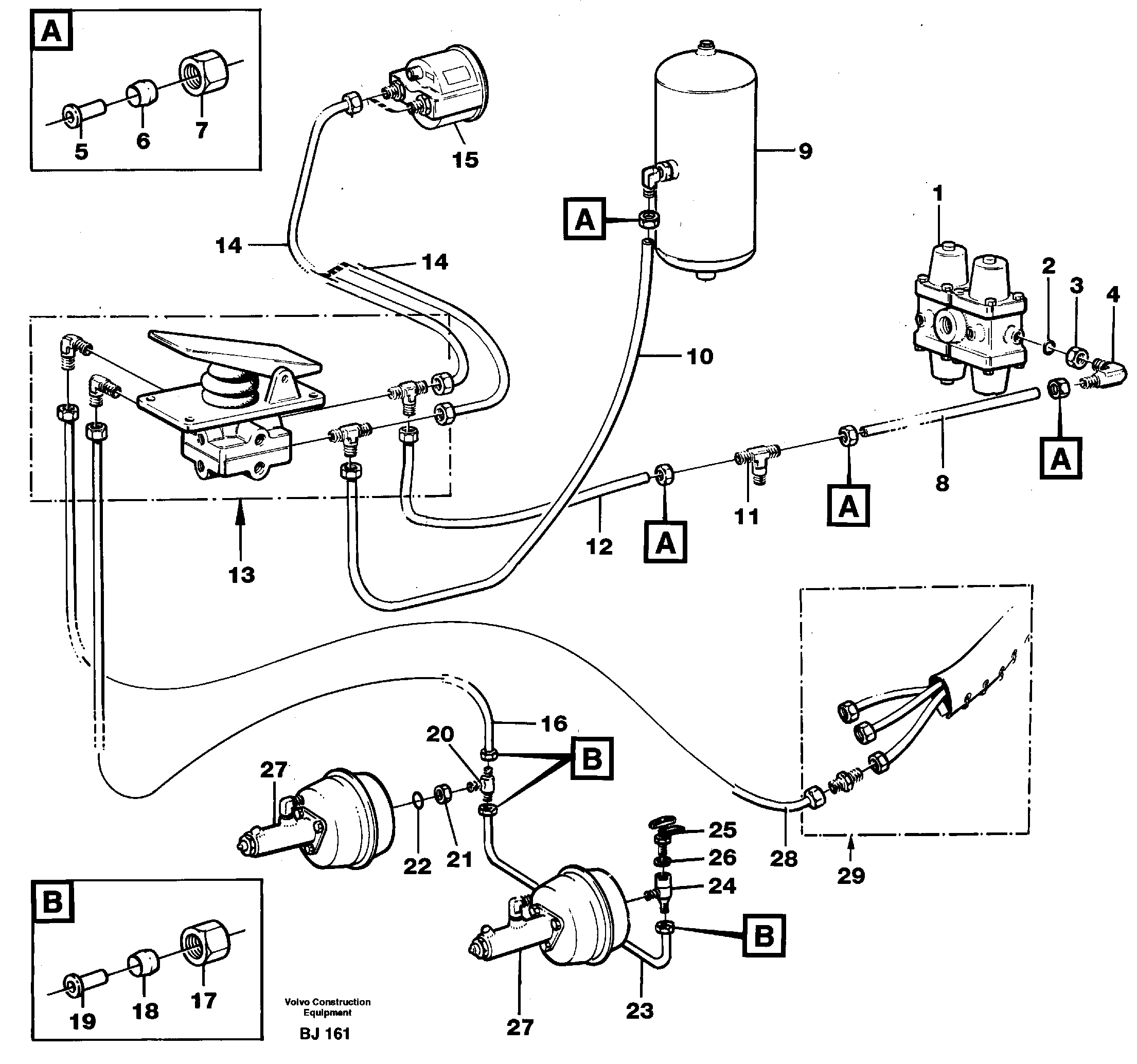 Схема запчастей Volvo A30C - 22762 Brake system, motor unit A30C VOLVO BM VOLVO BM A30C SER NO - 2320/- 2275, USA
