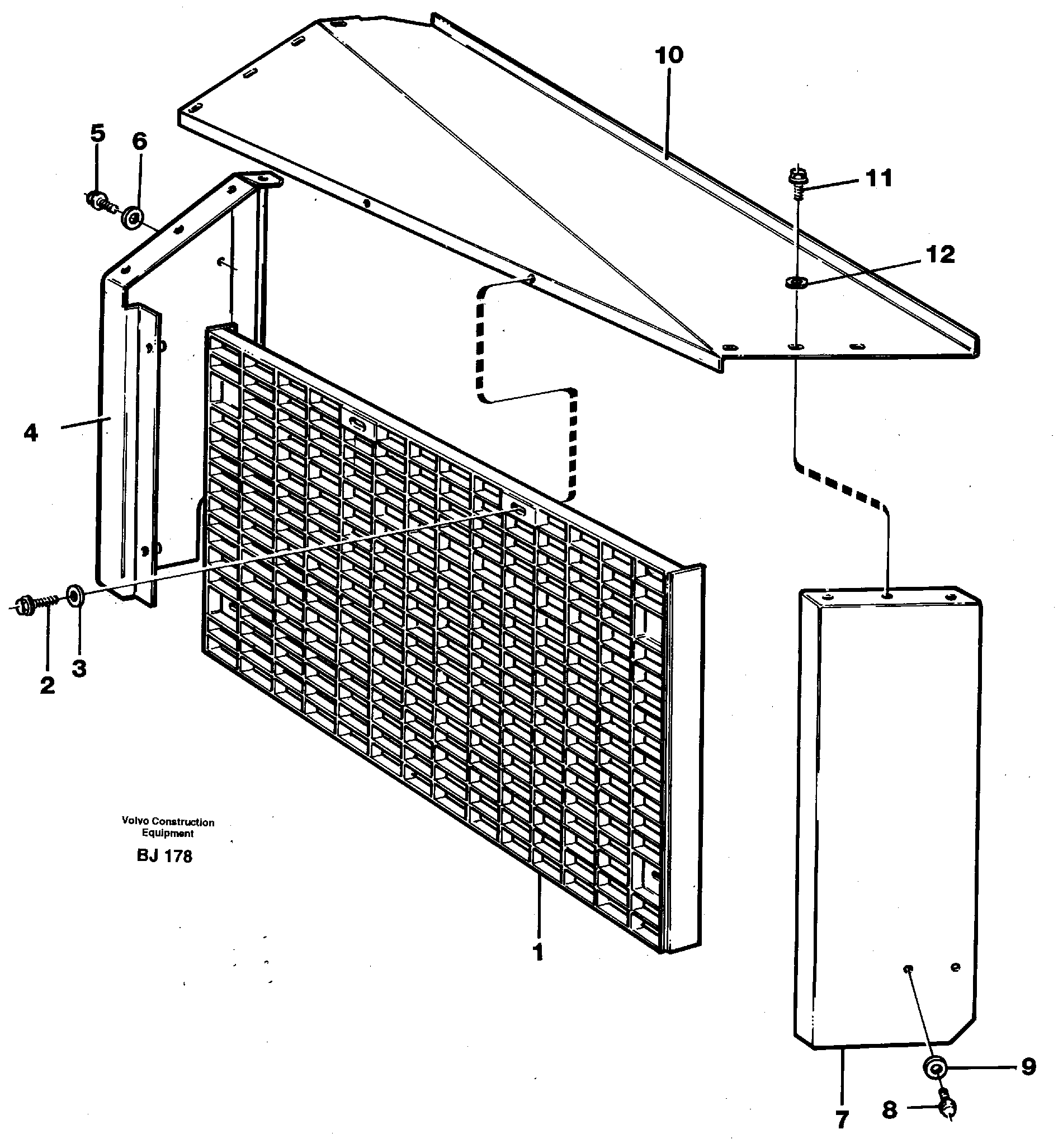 Схема запчастей Volvo A30C - 38675 Radiator casing A30C VOLVO BM VOLVO BM A30C SER NO - 2320/- 2275, USA