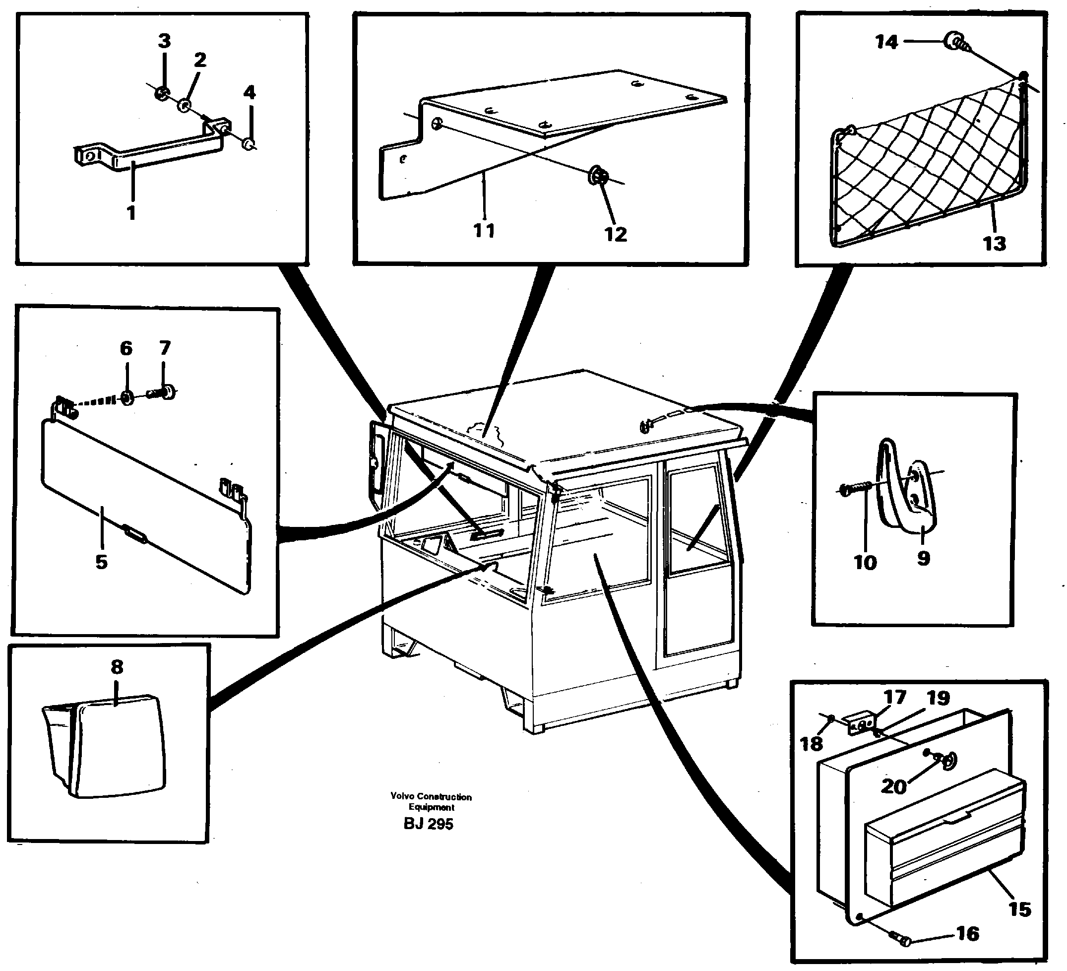 Схема запчастей Volvo A30C - 82555 Interior equipment, cab A30C VOLVO BM VOLVO BM A30C SER NO - 2320/- 2275, USA