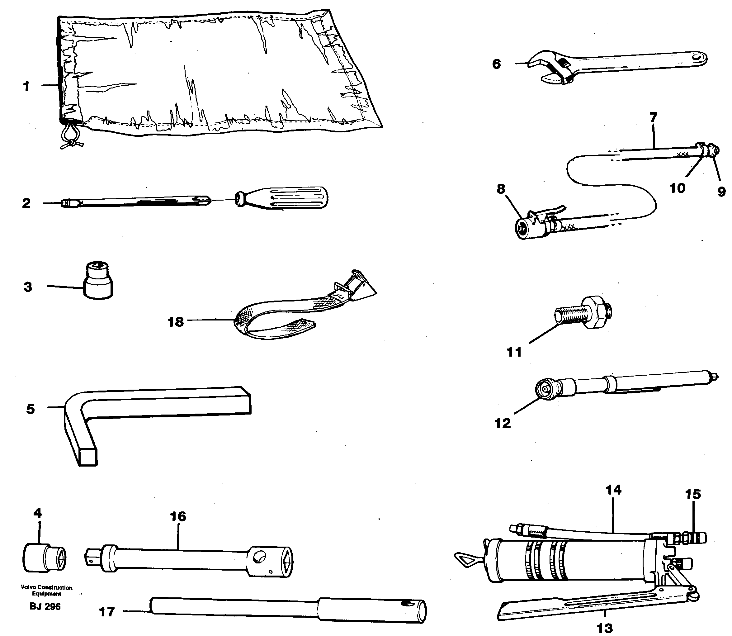 Схема запчастей Volvo A30C - 67288 Набор инструментов A30C VOLVO BM VOLVO BM A30C SER NO - 2320/- 2275, USA