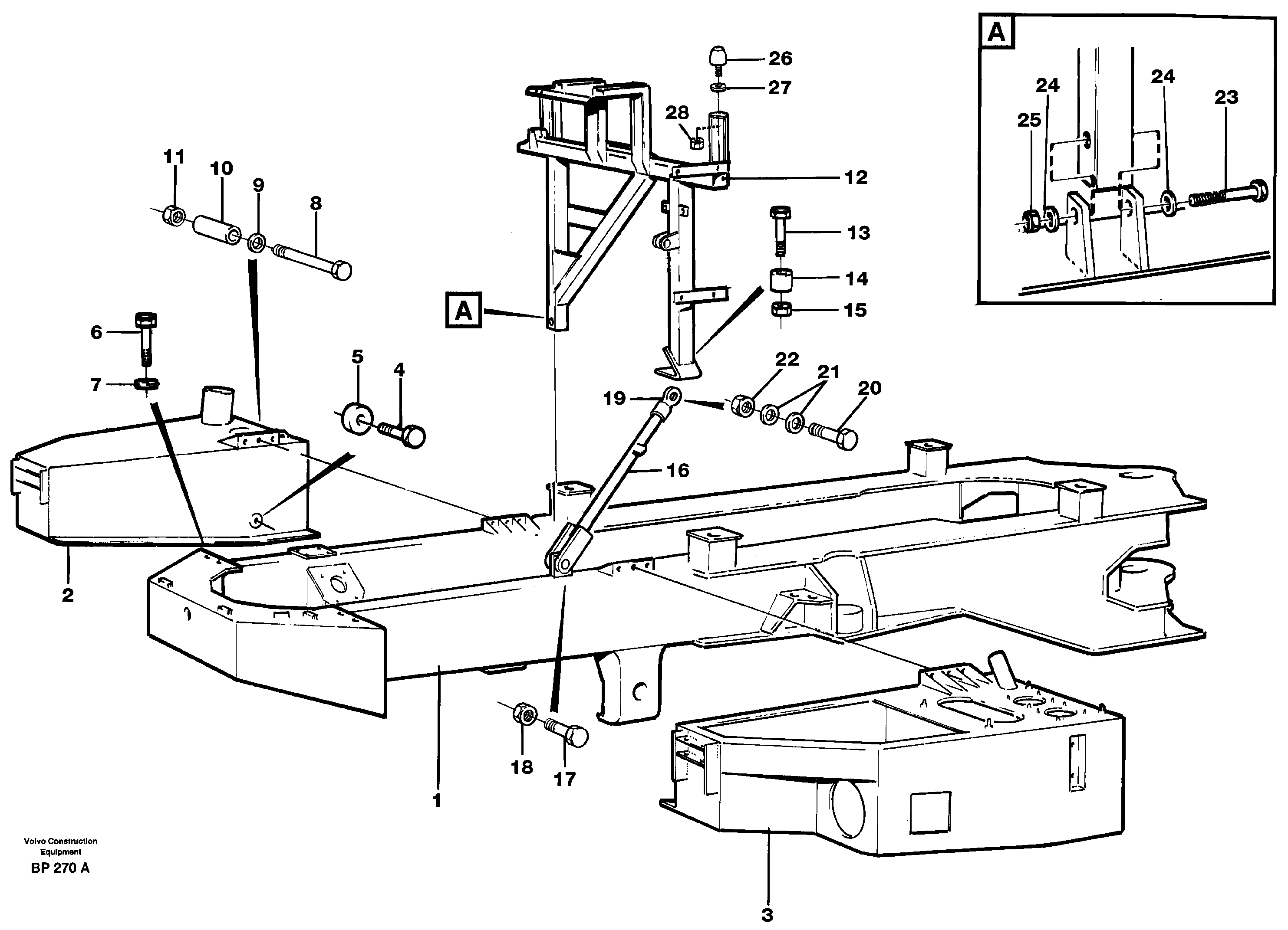 Схема запчастей Volvo A30C - 17325 Frame, Front A30C