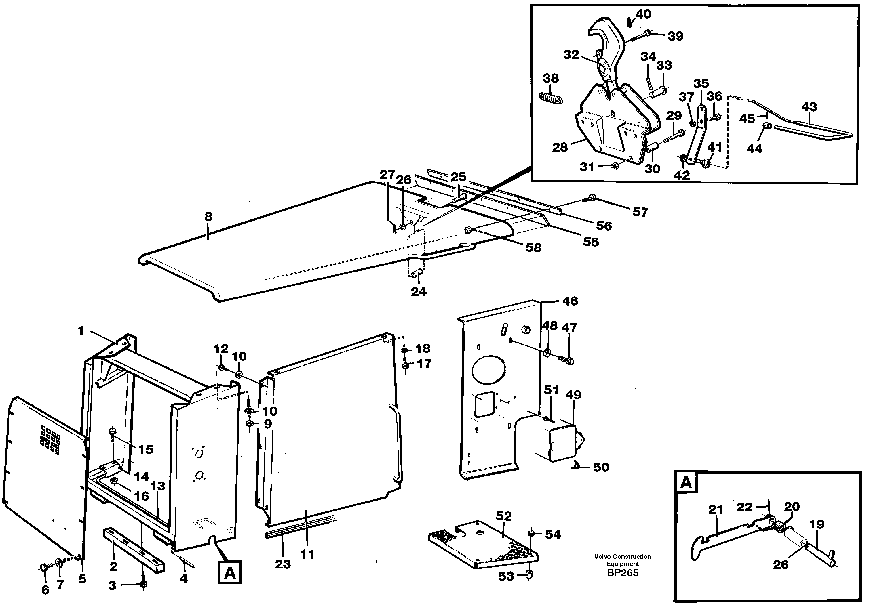 Схема запчастей Volvo A30C - 81587 Engine hood A30C