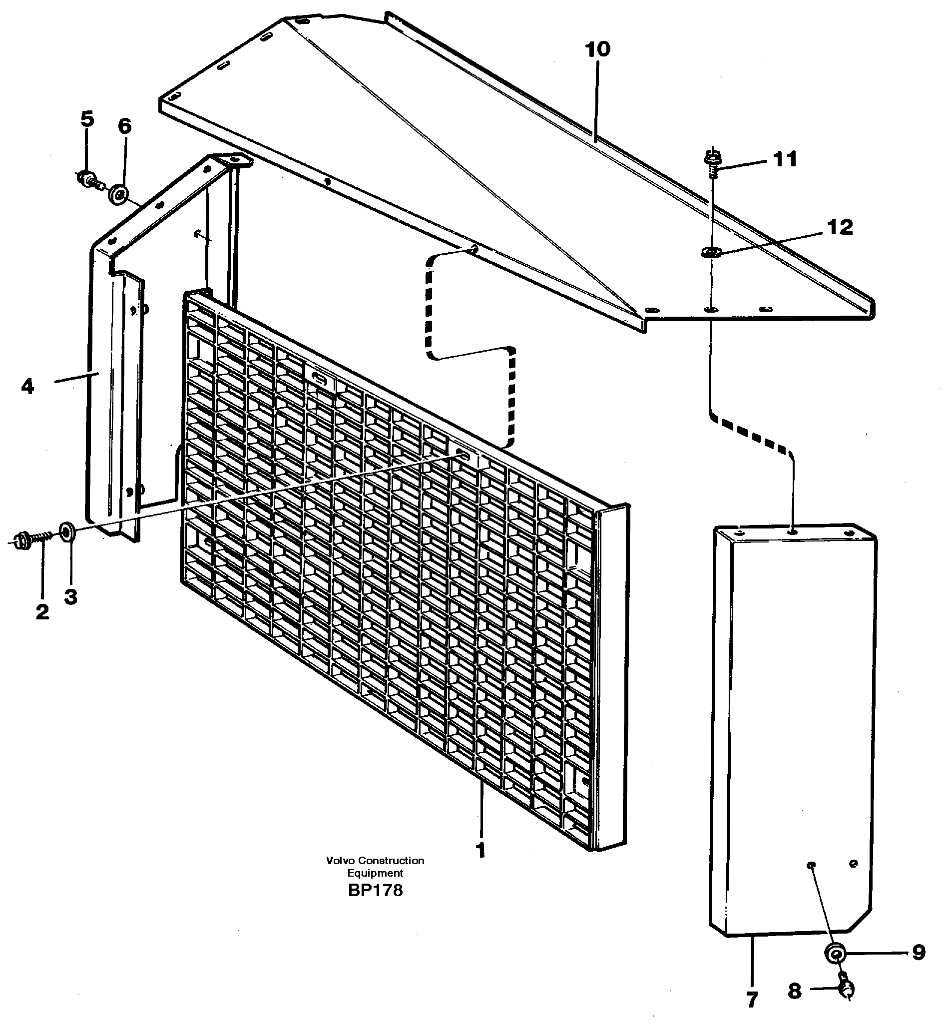 Схема запчастей Volvo A30C - 40977 Radiator casing A30C