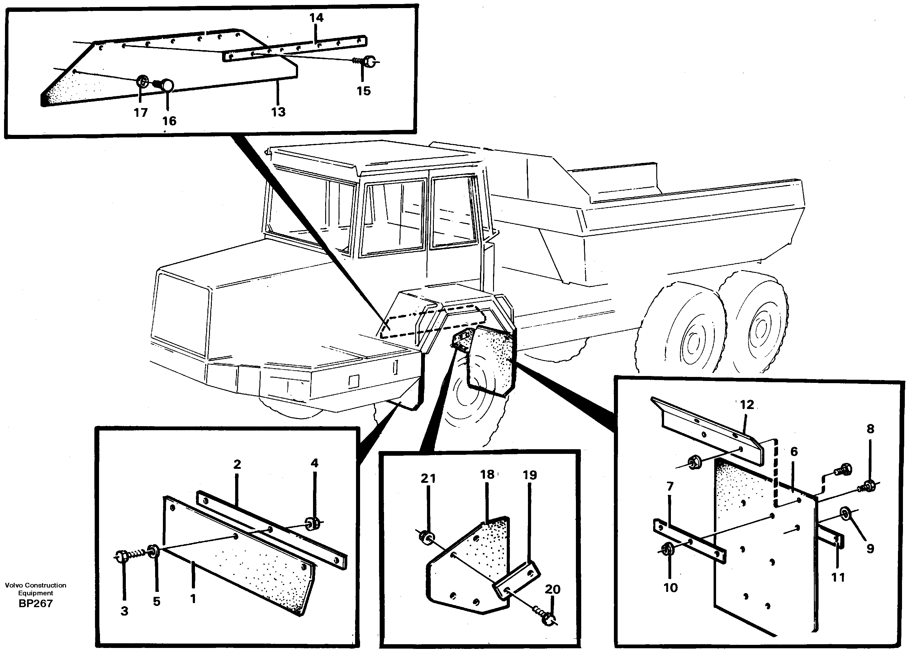 Схема запчастей Volvo A30C - 84741 Mudflap, motor unit A30C