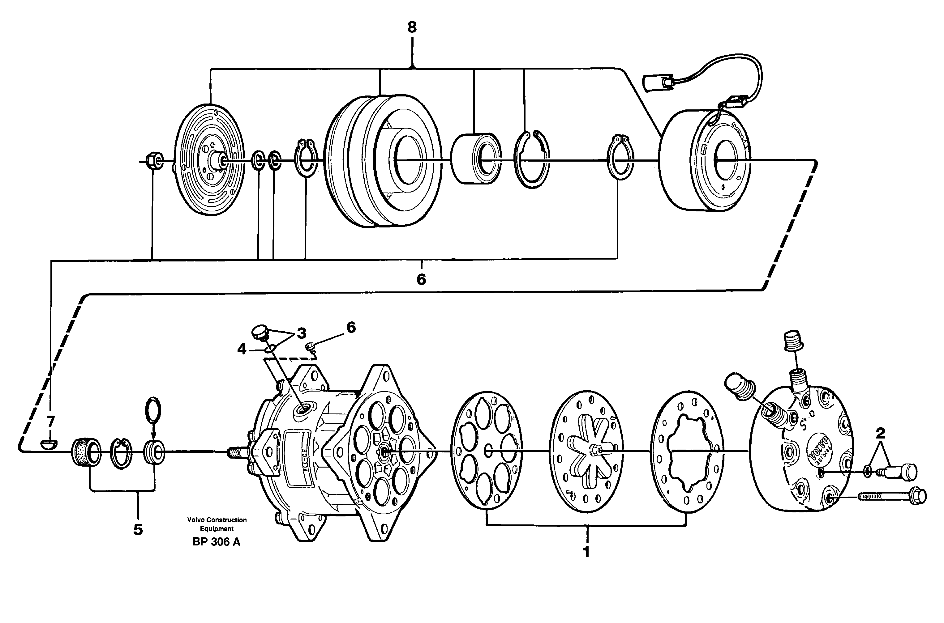 Схема запчастей Volvo A30C - 29499 Air compressor A30C