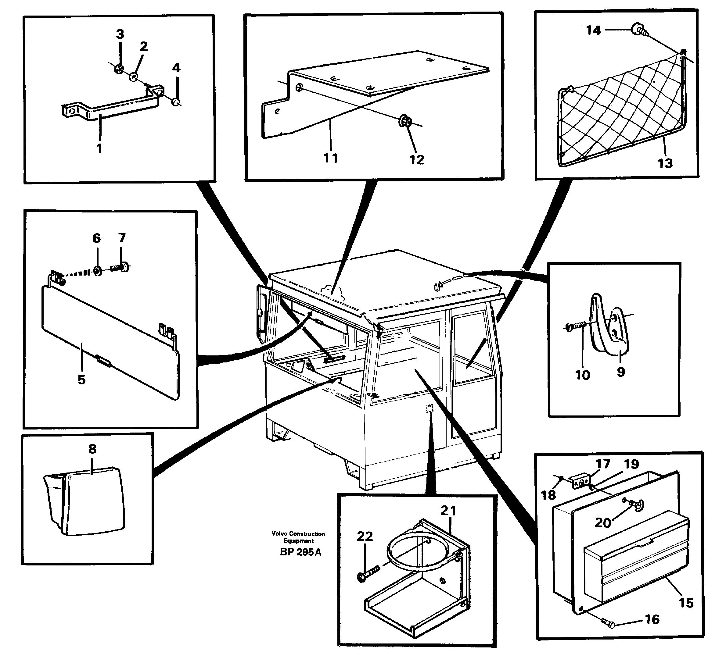 Схема запчастей Volvo A30C - 83393 Interior equipment, cab A30C