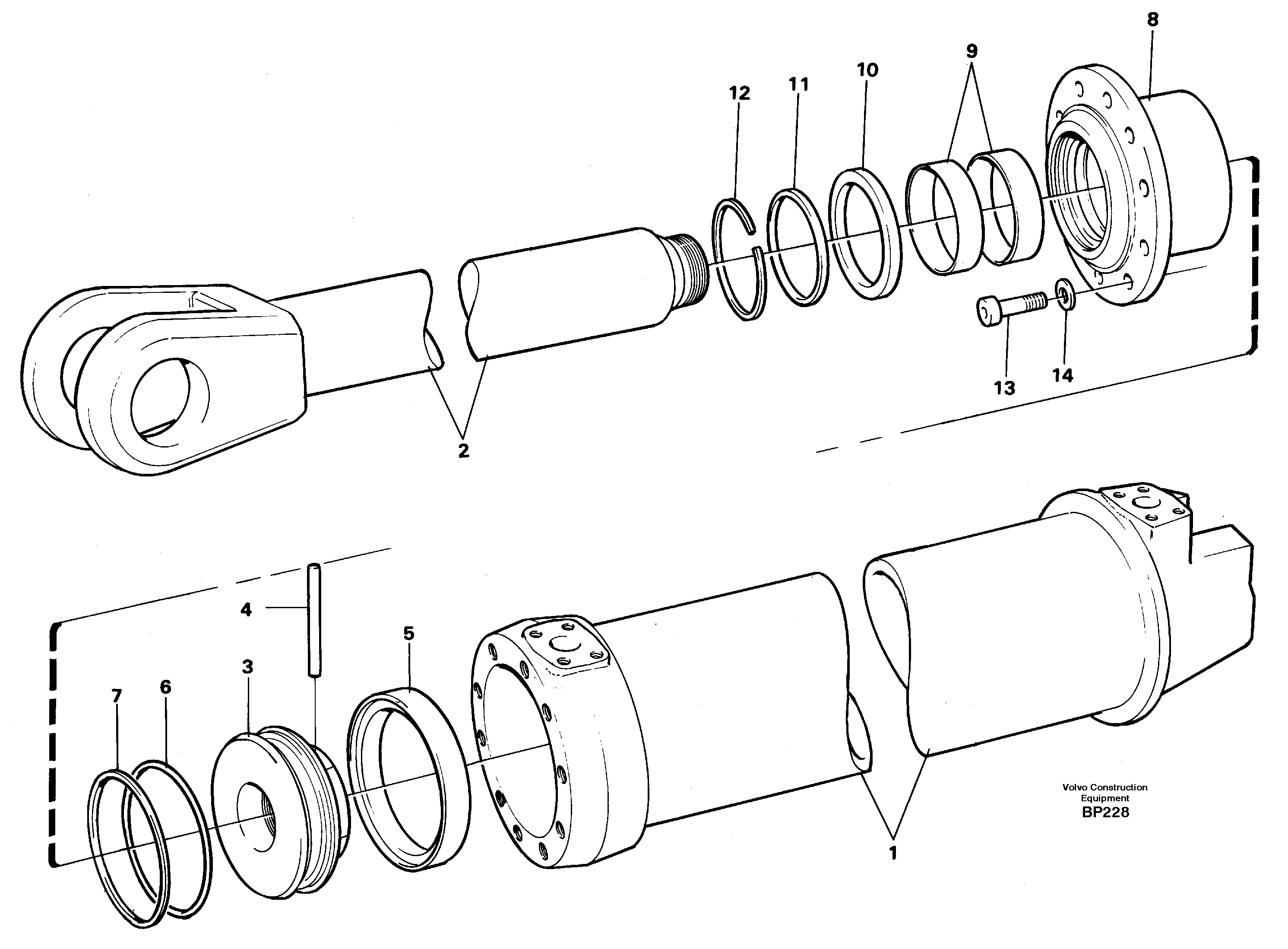 Схема запчастей Volvo A30C - 29063 Цилиндр подъемный A30C
