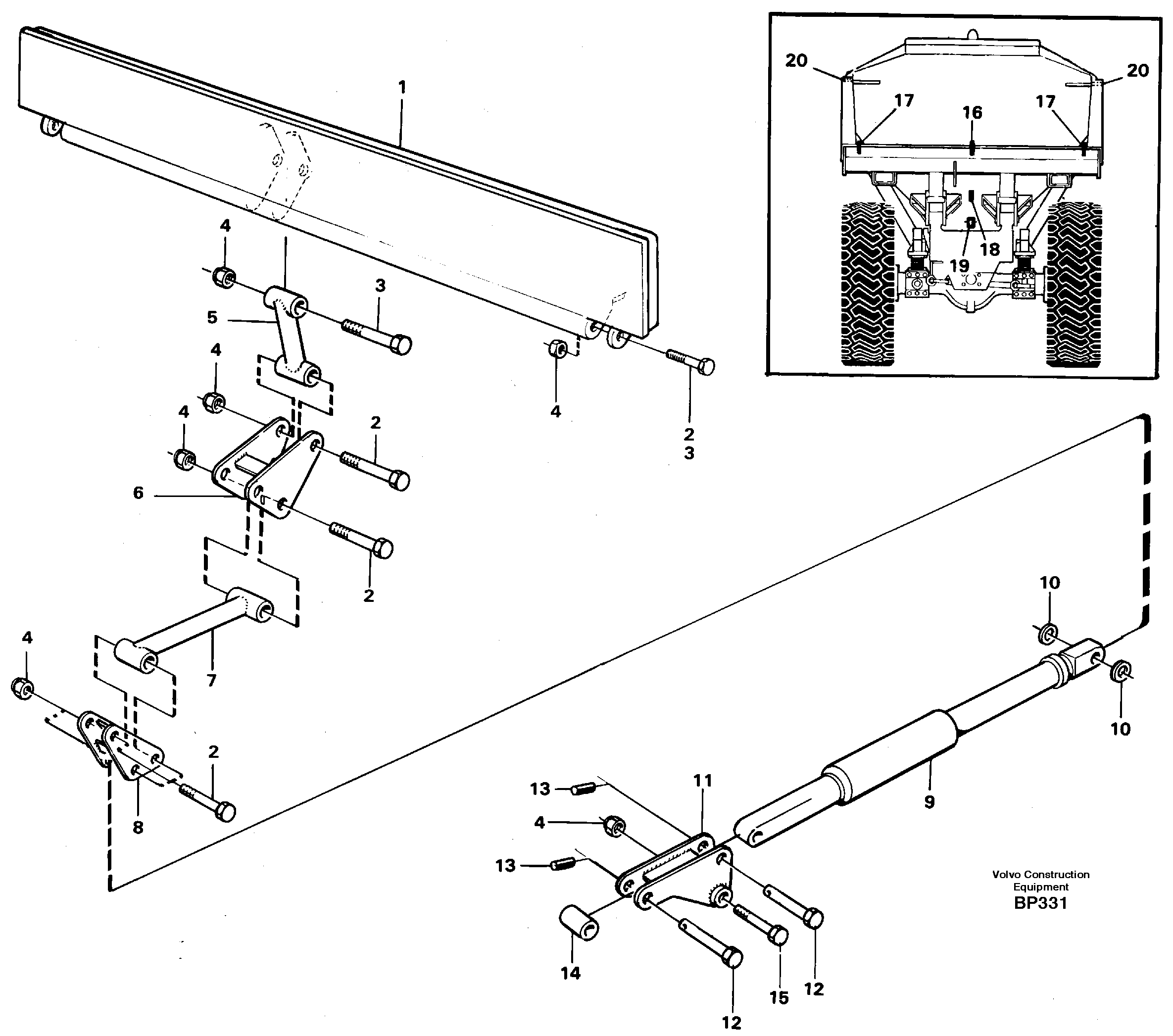 Схема запчастей Volvo A30C - 31680 Rear flap, mechanical A30C
