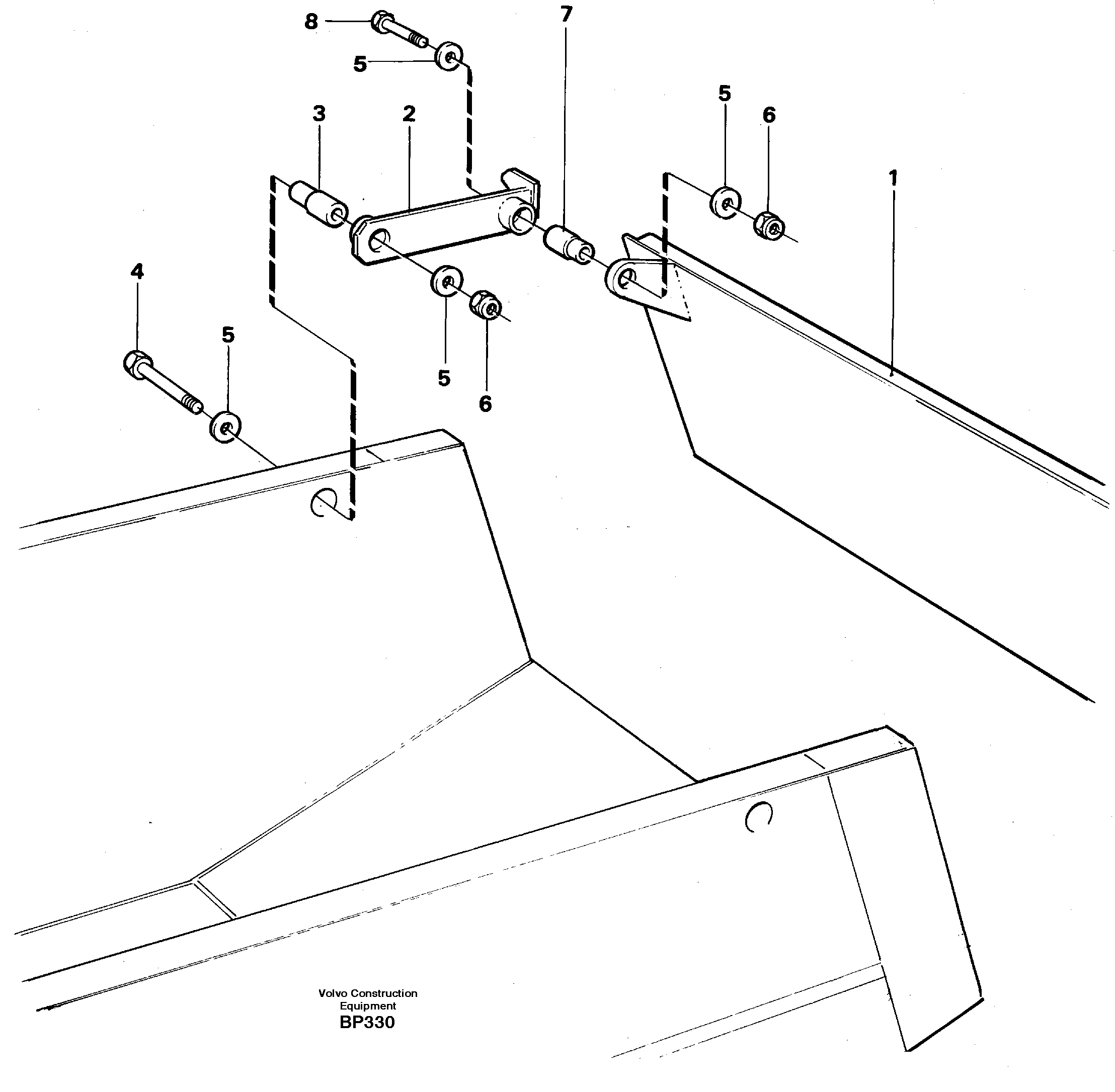 Схема запчастей Volvo A30C - 36076 Overhung tailgate A30C