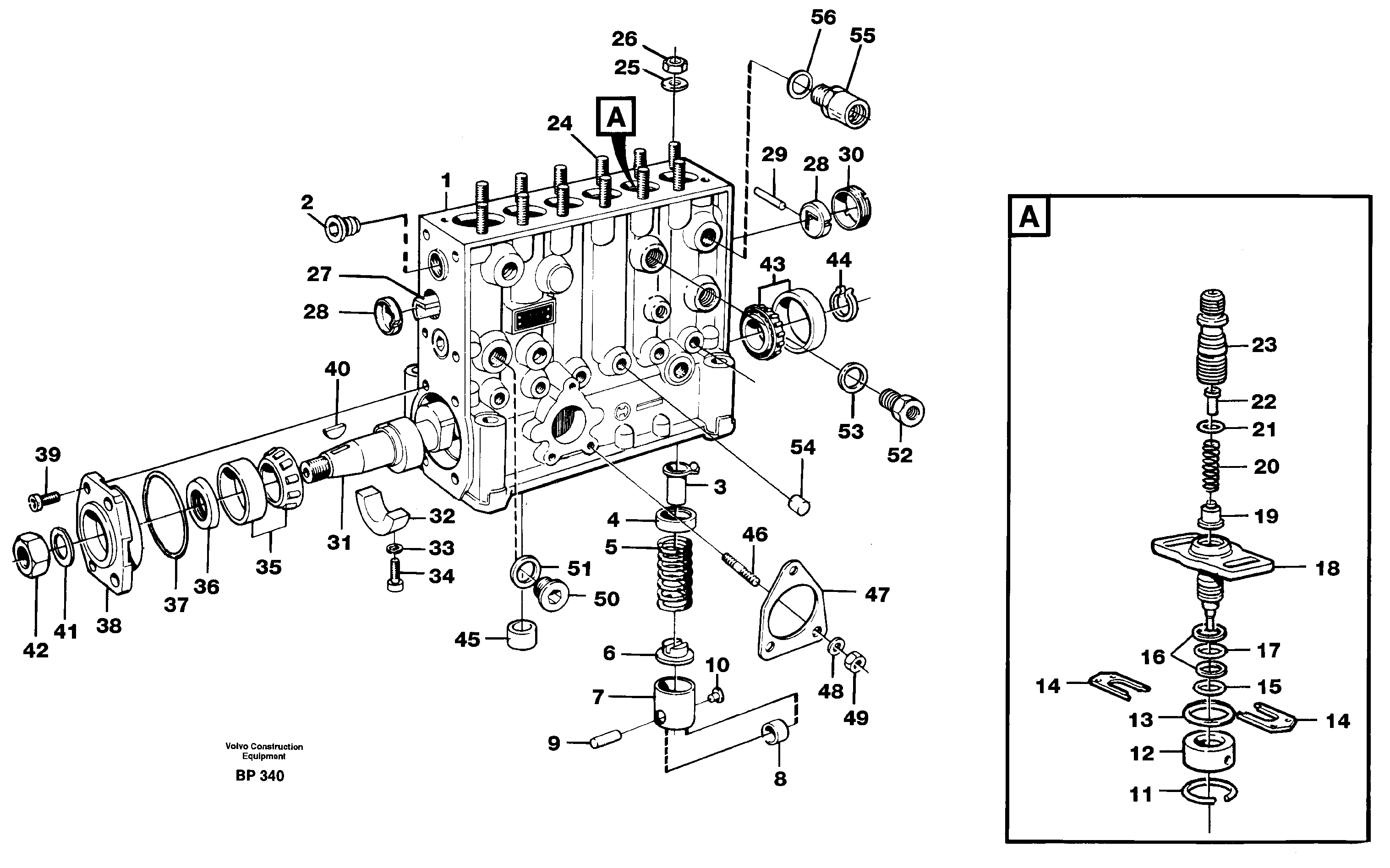 Схема запчастей Volvo A30C - 90950 Насос A30C