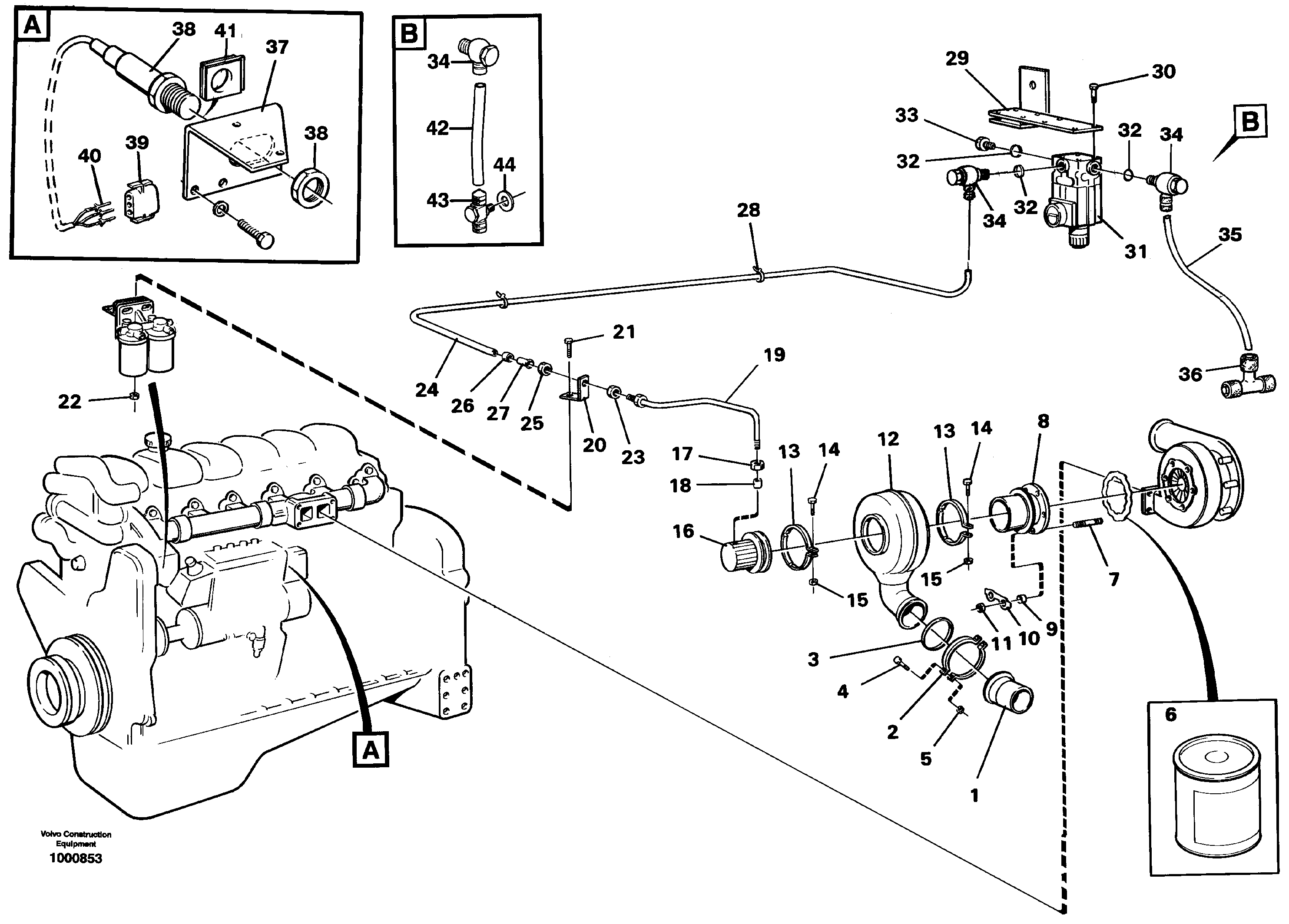 Схема запчастей Volvo A30C - 66298 Exhaust brake A30C