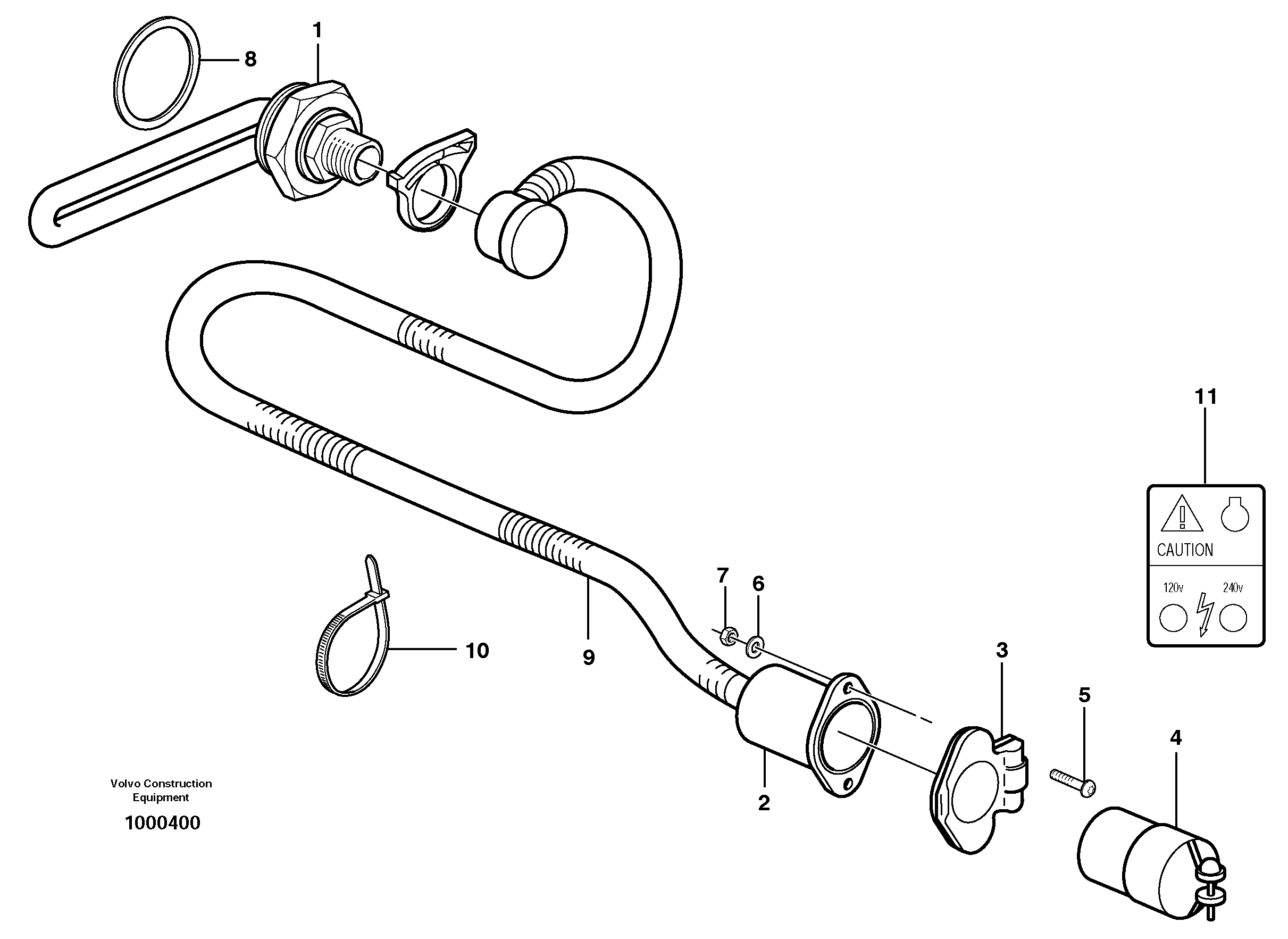 Схема запчастей Volvo A30C - 33271 Engine heater A30C