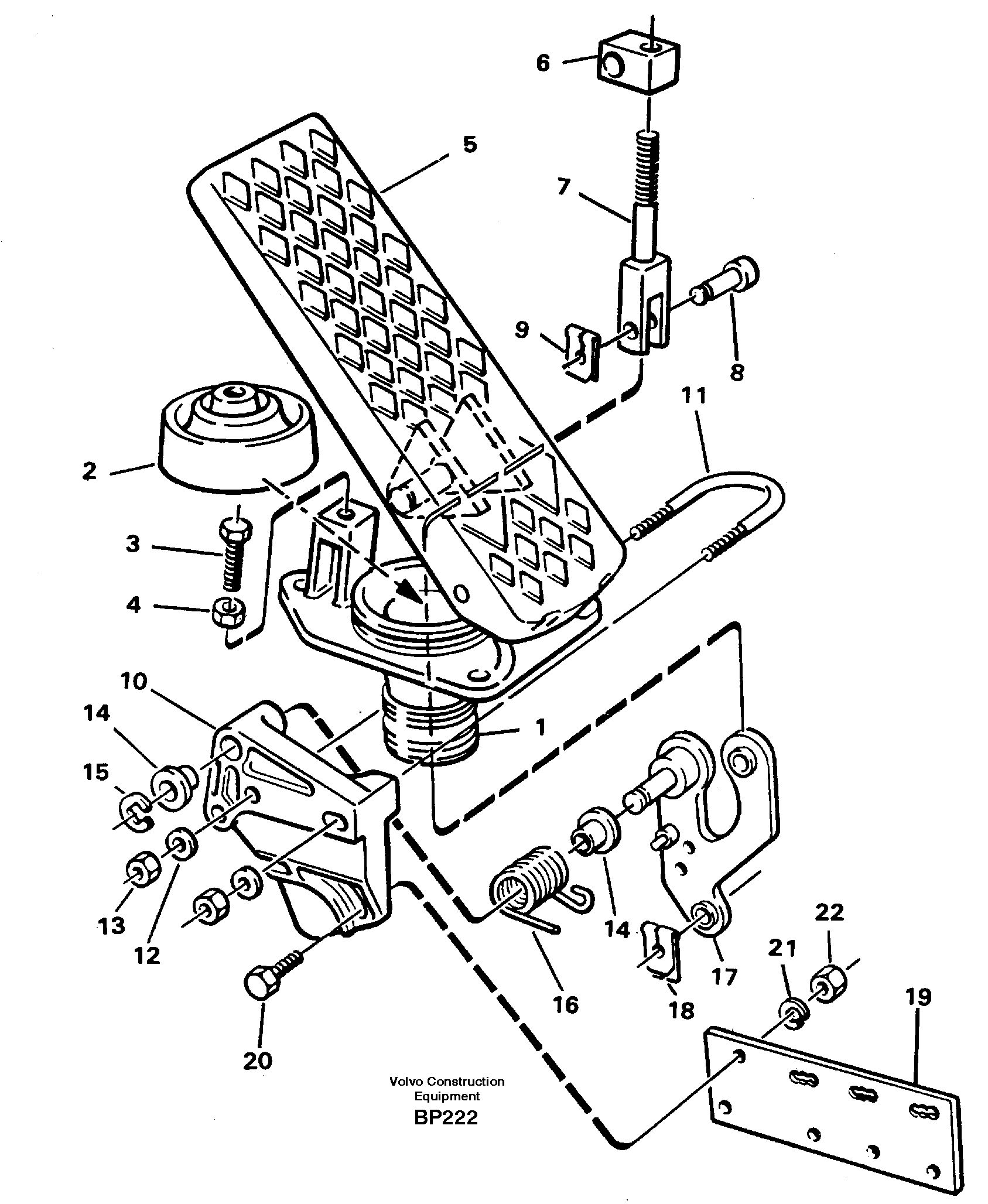 Схема запчастей Volvo A30C - 90002 Accelerator pedal A30C
